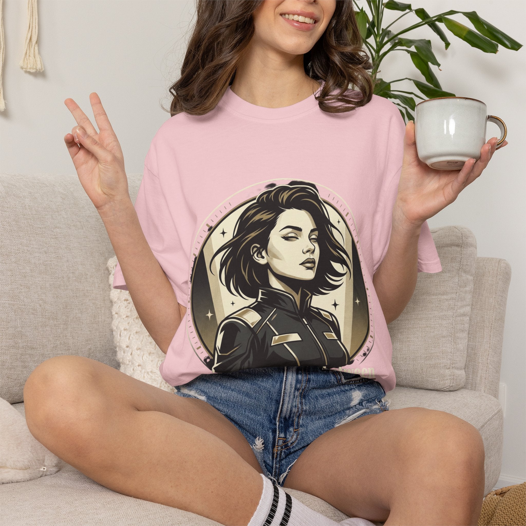 Power Runs Black Retro Space Captain Portrait T-Shirt — 'Fearless Commander' Graphic Tee by Power Runs Black