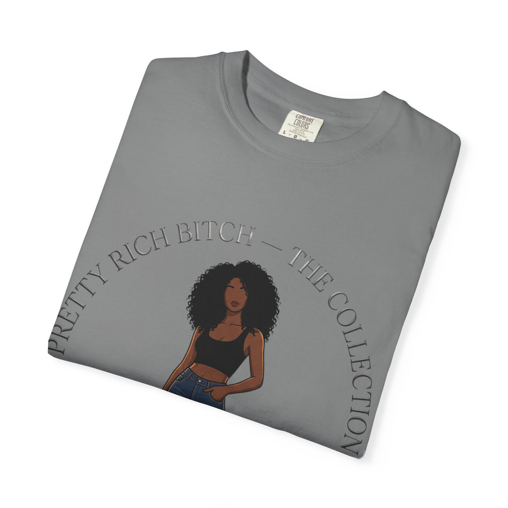 Pretty Rich Bitch The Collection by PRB Graphic Tee (Afro Curly Woman) by Power Runs Black