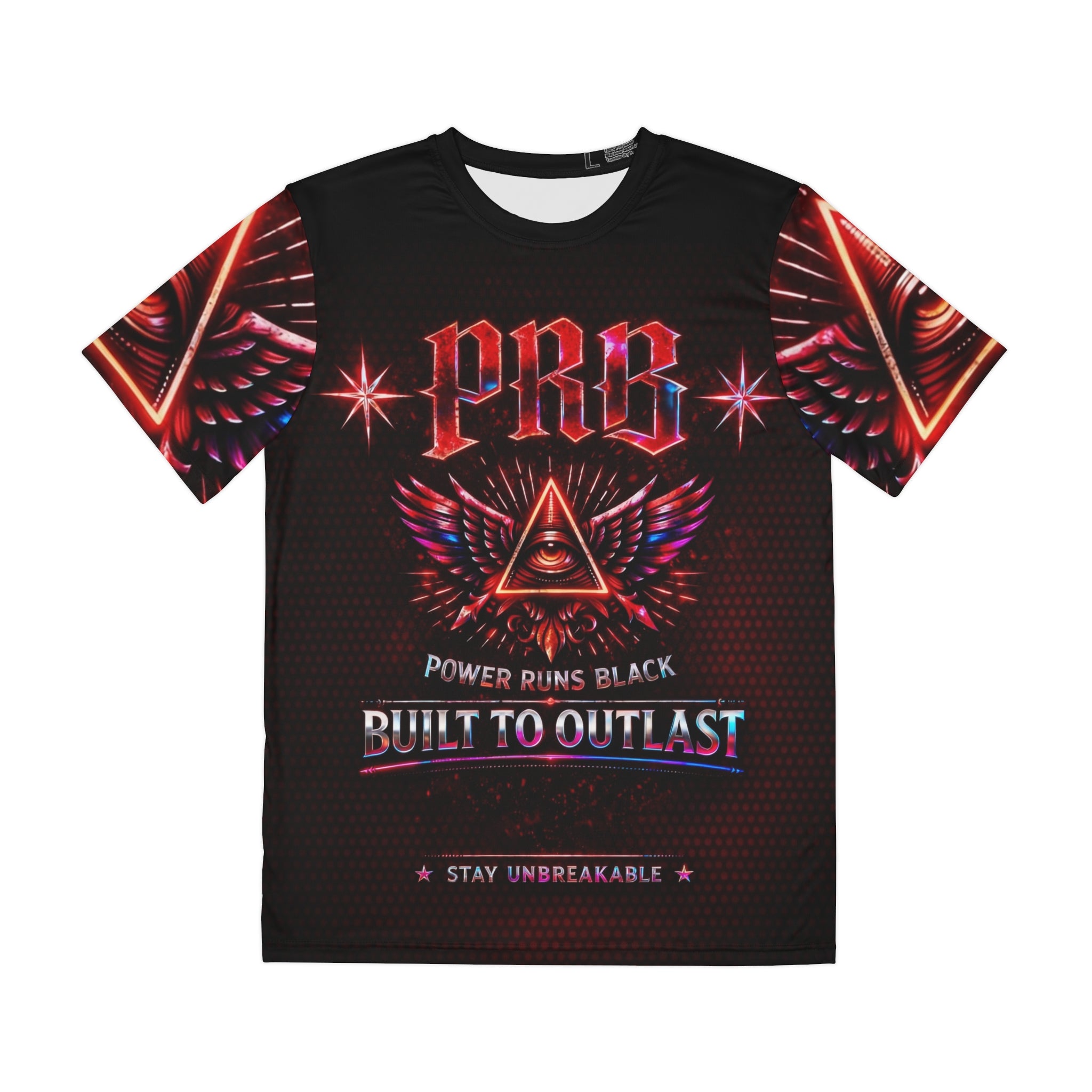 Power Runs Black PRB Built to Outlast Graphic Tee — PRB Power Runs Black Vintage Rock Shirt by Printify