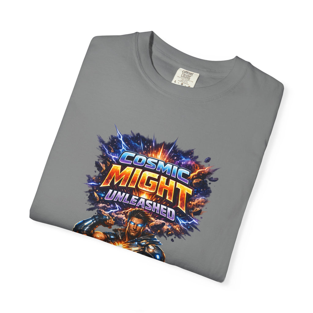 PRB Cosmic Might Unleashed T-shirt | Space Warrior Graphic Tee by Power Runs Black
