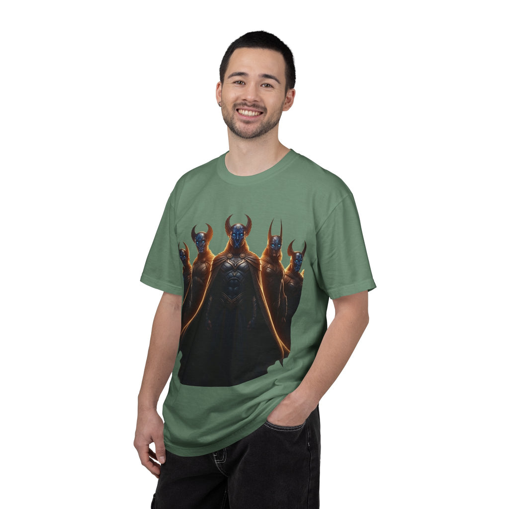Power Runs Black PRB Dark Legion Graphic T-Shirt — Horned Warriors Fantasy Tee by Power Runs Black