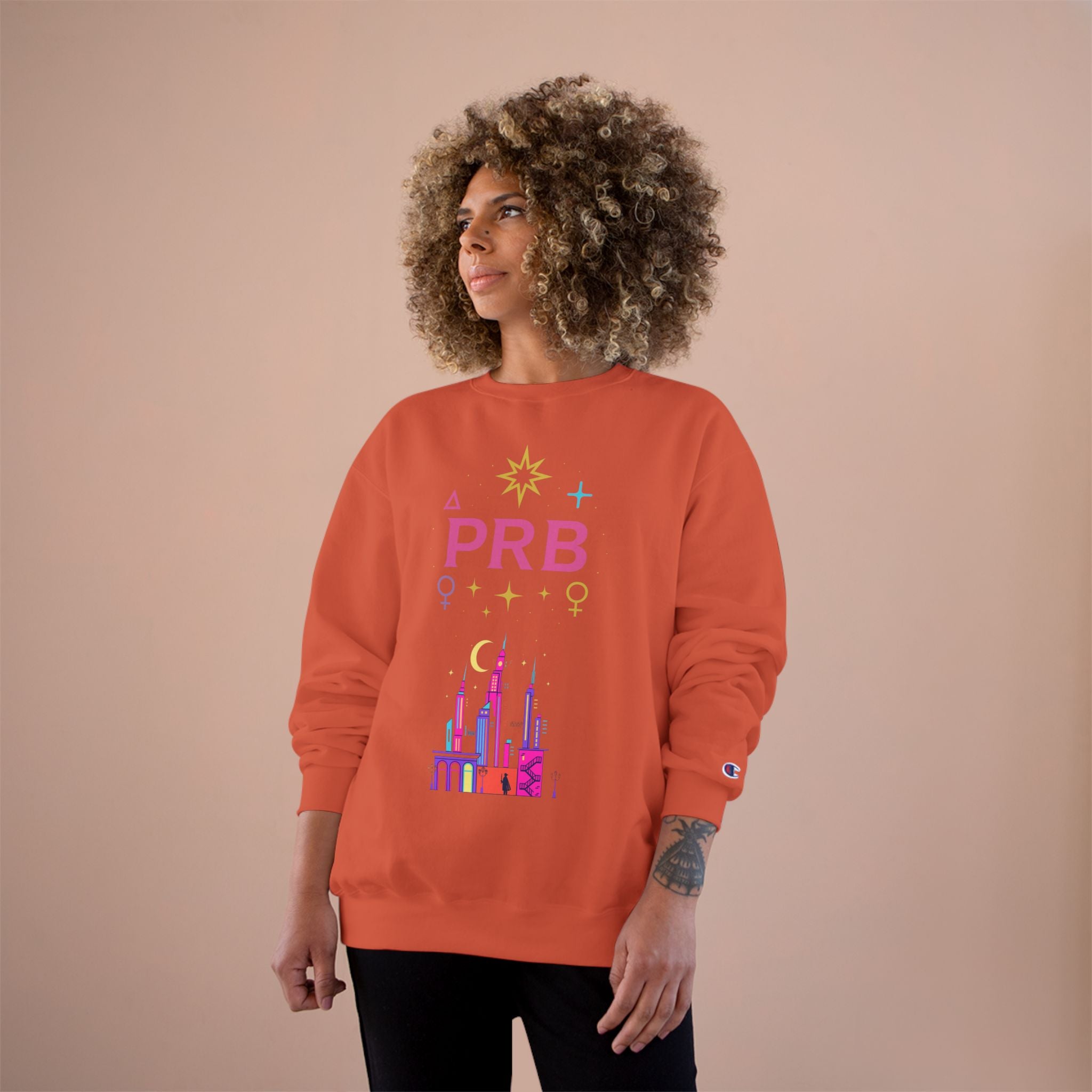 Pretty Rich Bitch by PRB Cityscape Sweatshirt — Colorful Pride-Inspired Urban Graphic by Power Runs Black