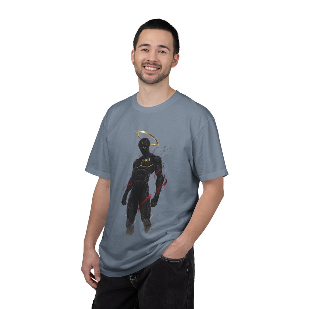 PRB Shadow Hero Graphic T-Shirt — Haloed Vigilante Illustration by Power Runs Black
