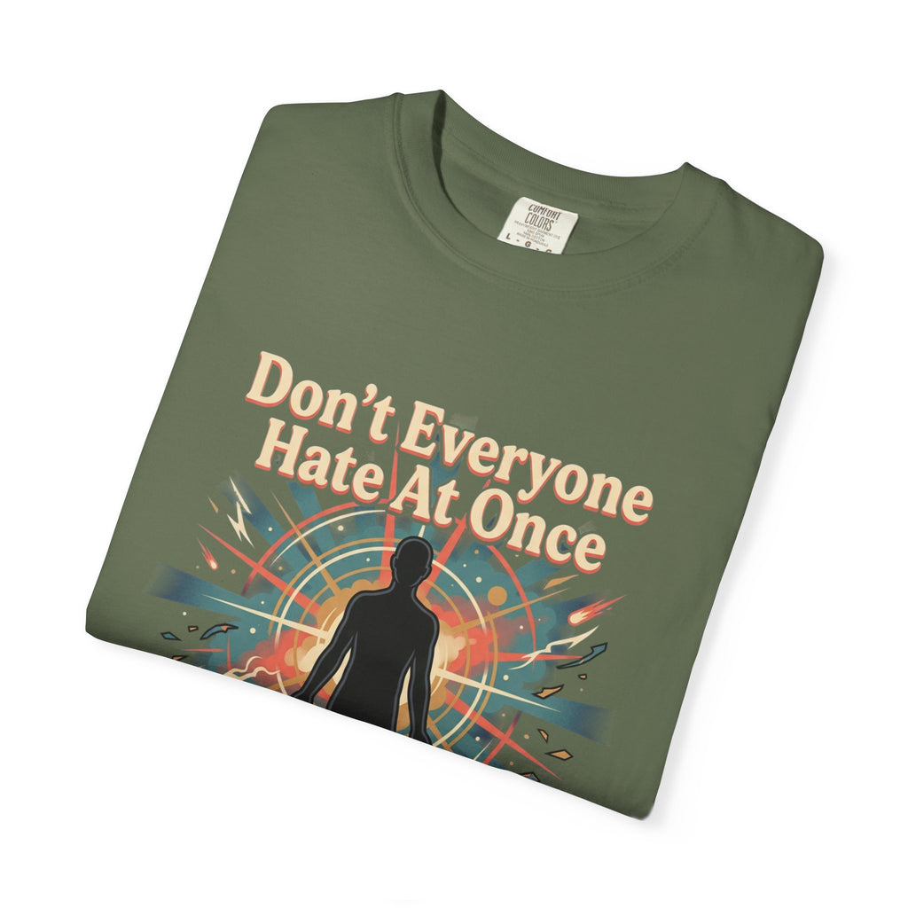 Power Runs Black Don't Everyone Hate Me Once" Retro Silhouette Graphic Tee by Printify