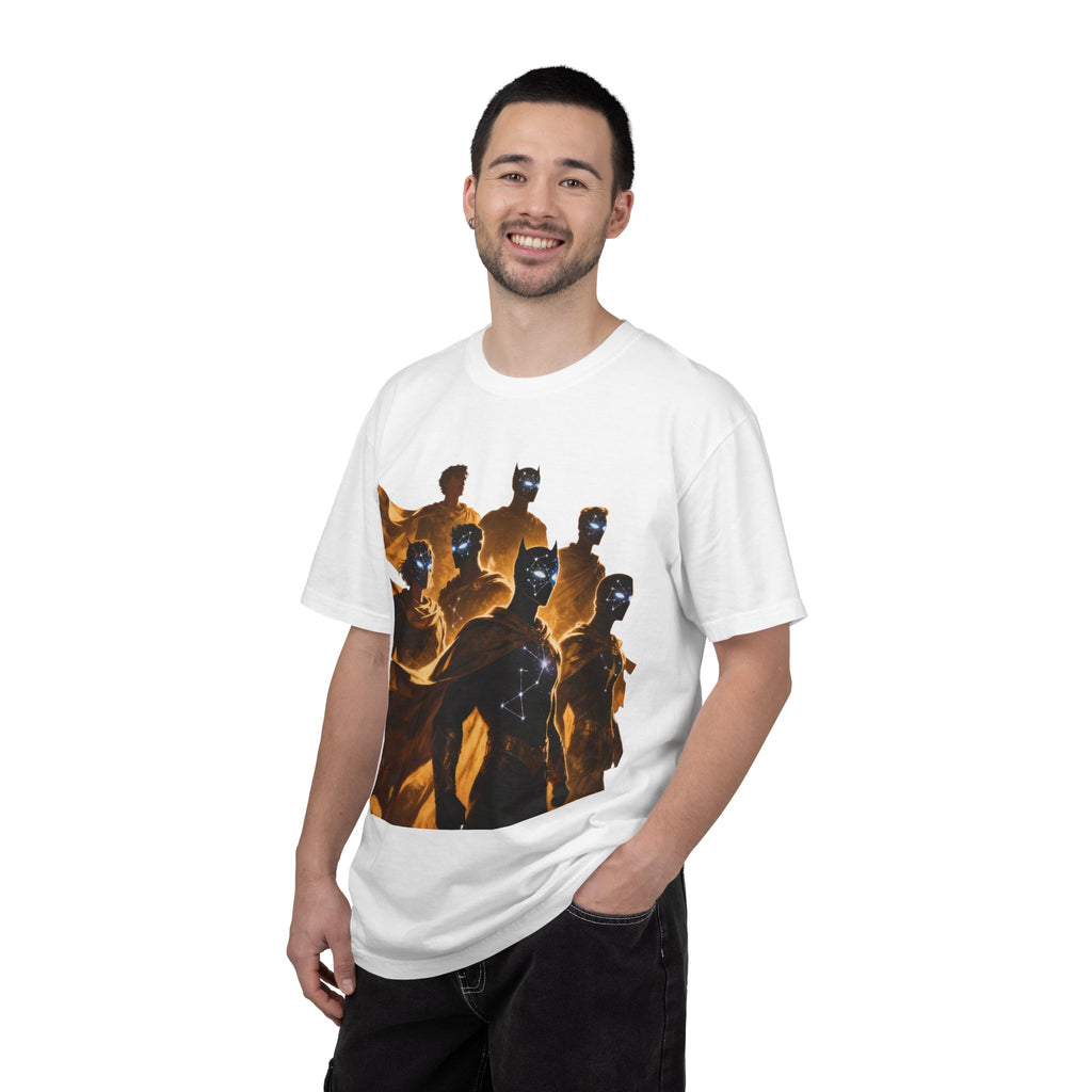 PRB Cosmic Heroes Graphic Tee (Golden Cloaks & Starry Faces) by Power Runs Black