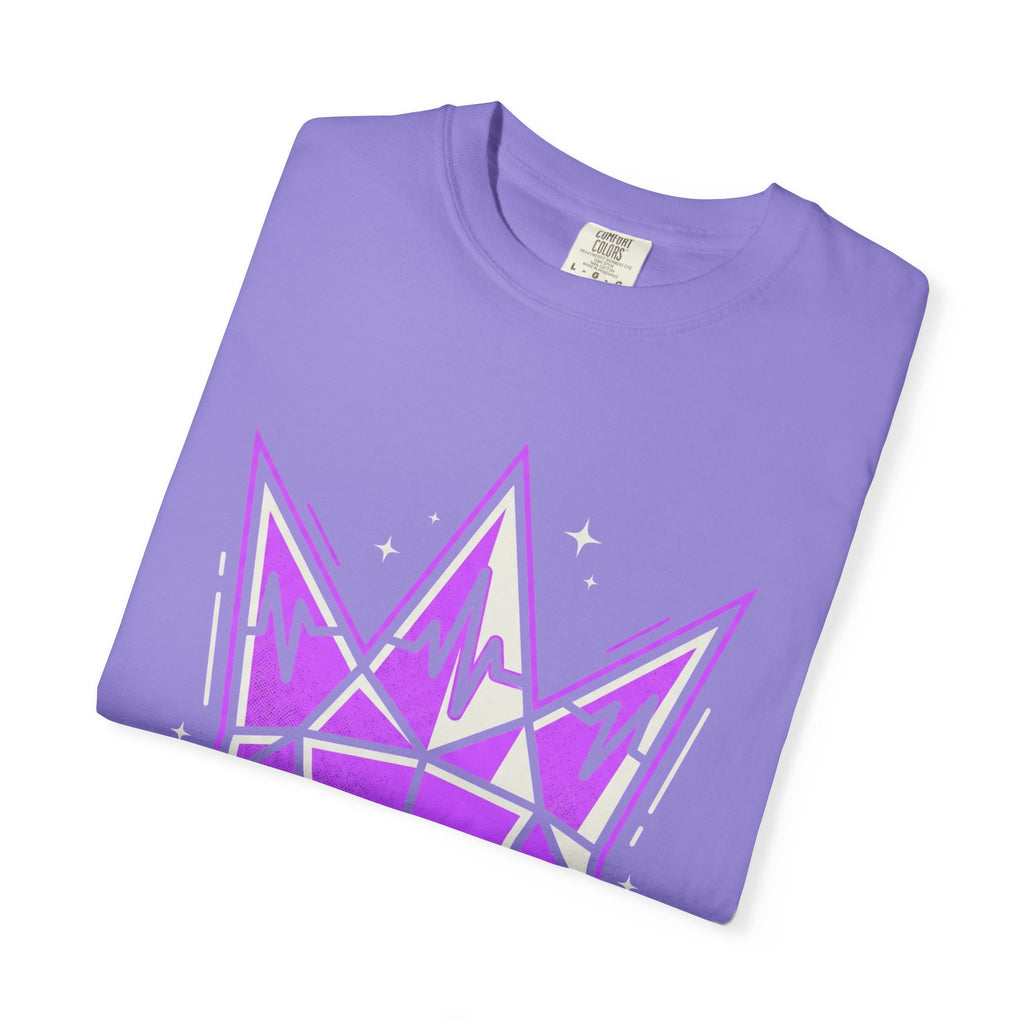 Power Runs Black PRB Crown Graphic T-Shirt — Purple Royal Crown Streetwear Tee by Power Runs Black