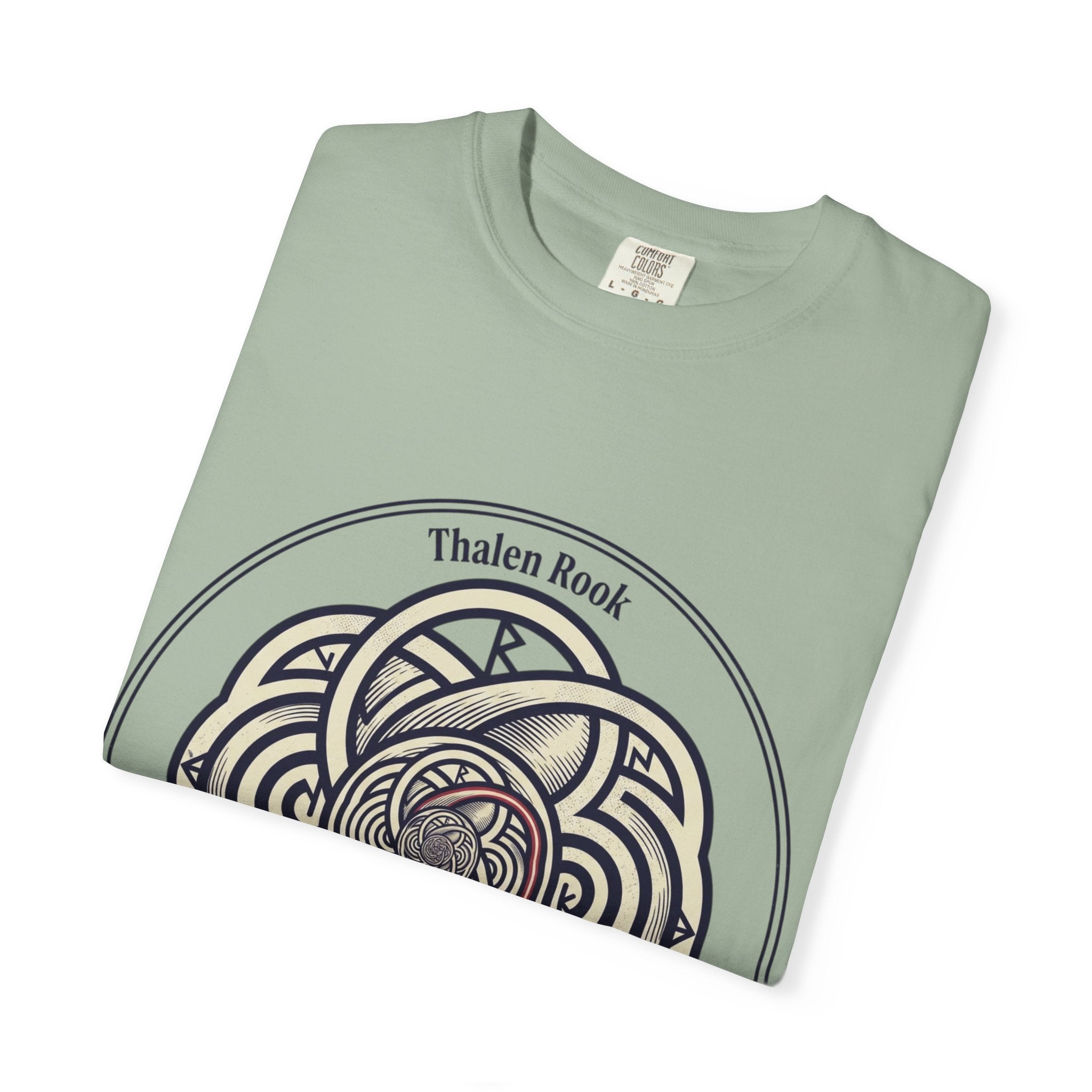 Power Runs Black PRB Thalen Rook Celtic Knot Graphic T-Shirt — "He stared too long..." Quote Tee by Printify