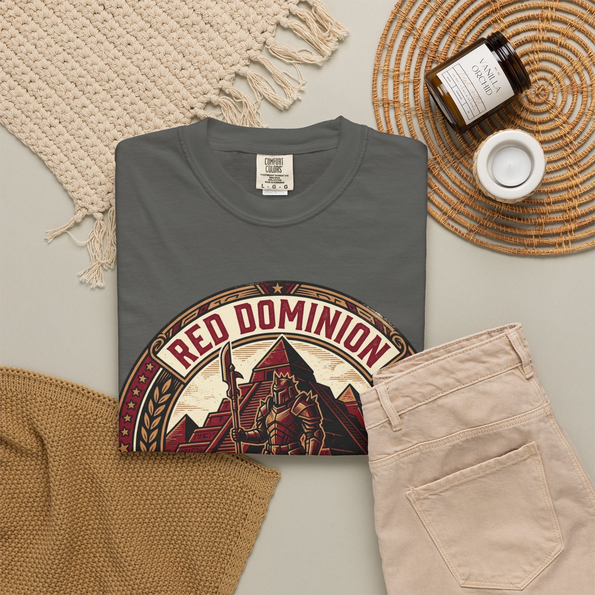 Power Runs Black PRB Red Dominion 'Right Side' Graphic T-Shirt by Printify