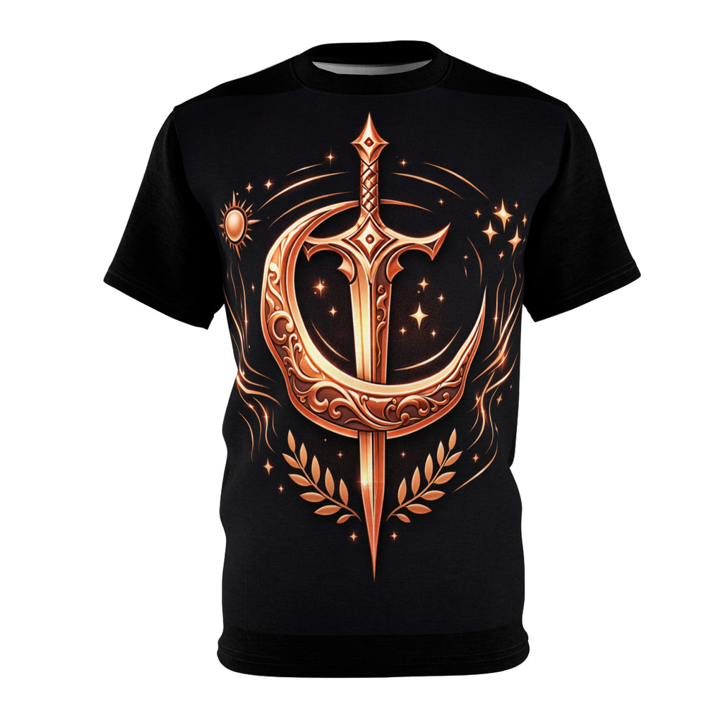 PRB Crescent Sword Emblem Tee | Moon Sword Graphic T-Shirt by Power Runs Black