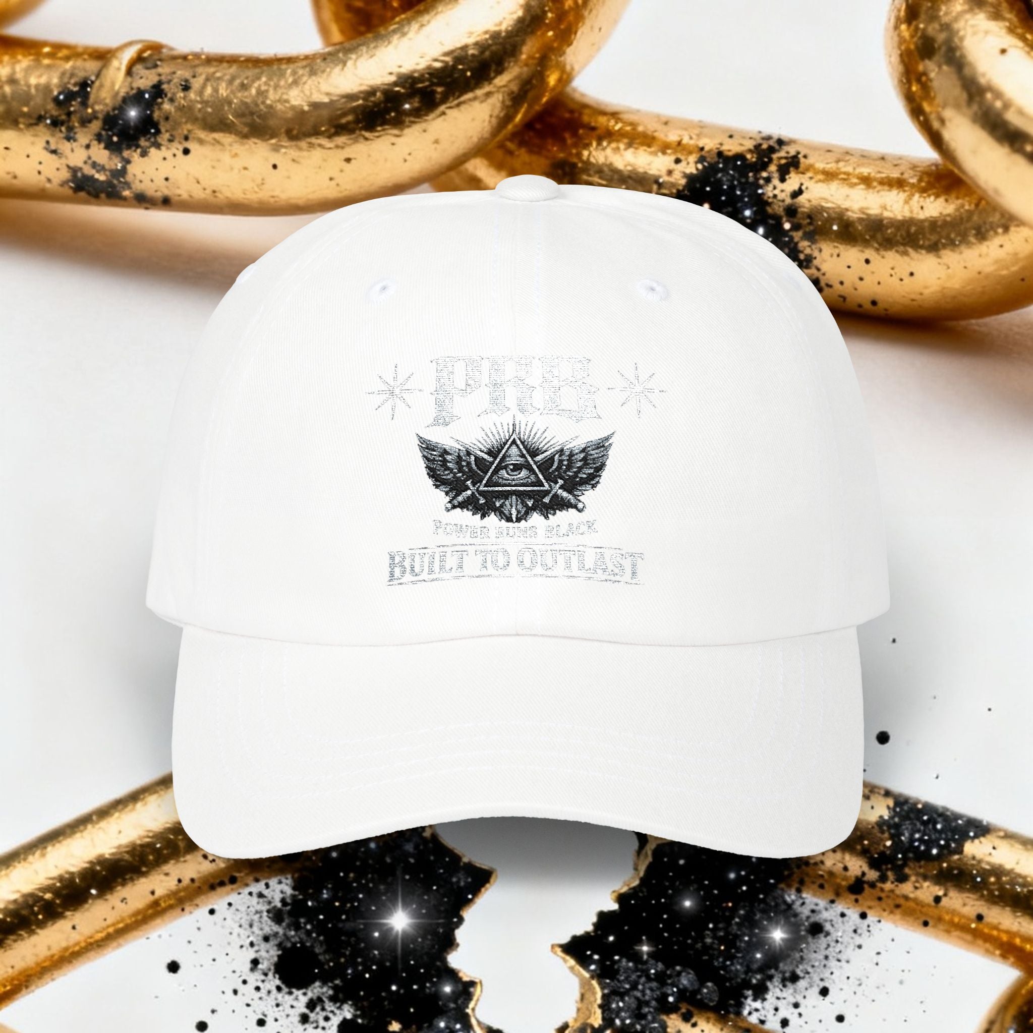PRB Dad Cap — Vintage Crest Embroidered Baseball Hat by Printify