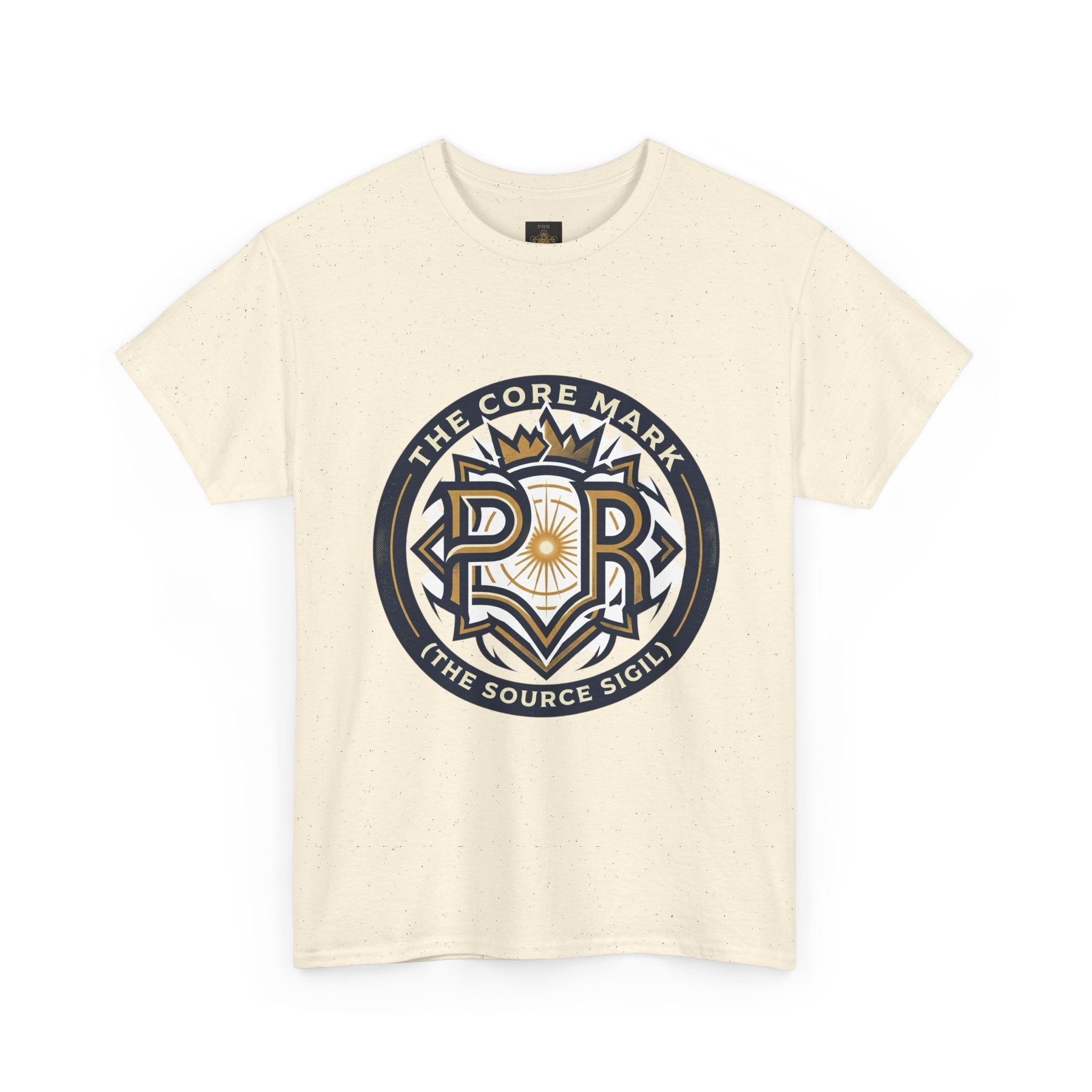 Power Runs Black PRB Core Mark Logo T-Shirt — "The Source Sigil" Retro Emblem Tee by Power Runs Black