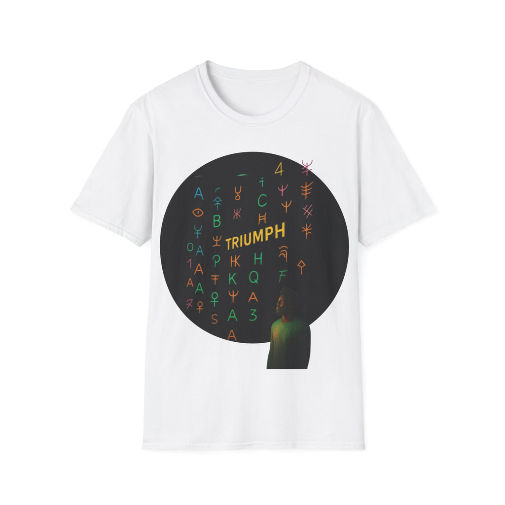 PRB Triumph Afro Hair Silhouette T-Shirt | Black Hair Alphabet Design by Printify