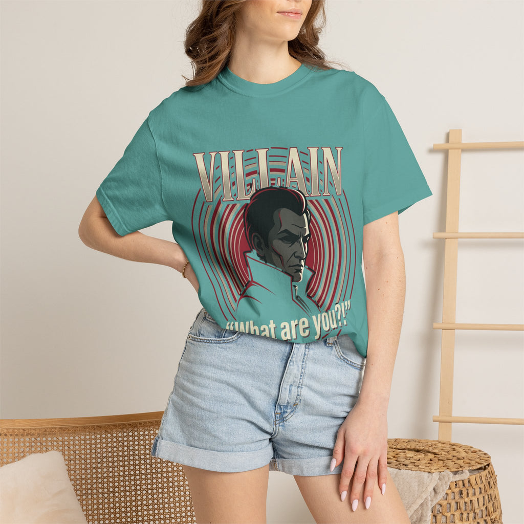 Power Runs Black Villain Portrait T-Shirt — "What Are You?" Graphic Tee by Power Runs Black