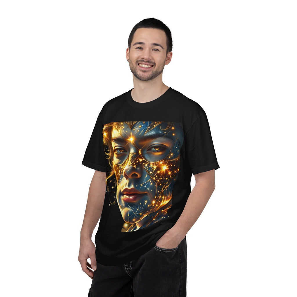 PRB Celestial Glow Unisex Graphic T-Shirt | Luminous Portrait Tee by Power Runs Black