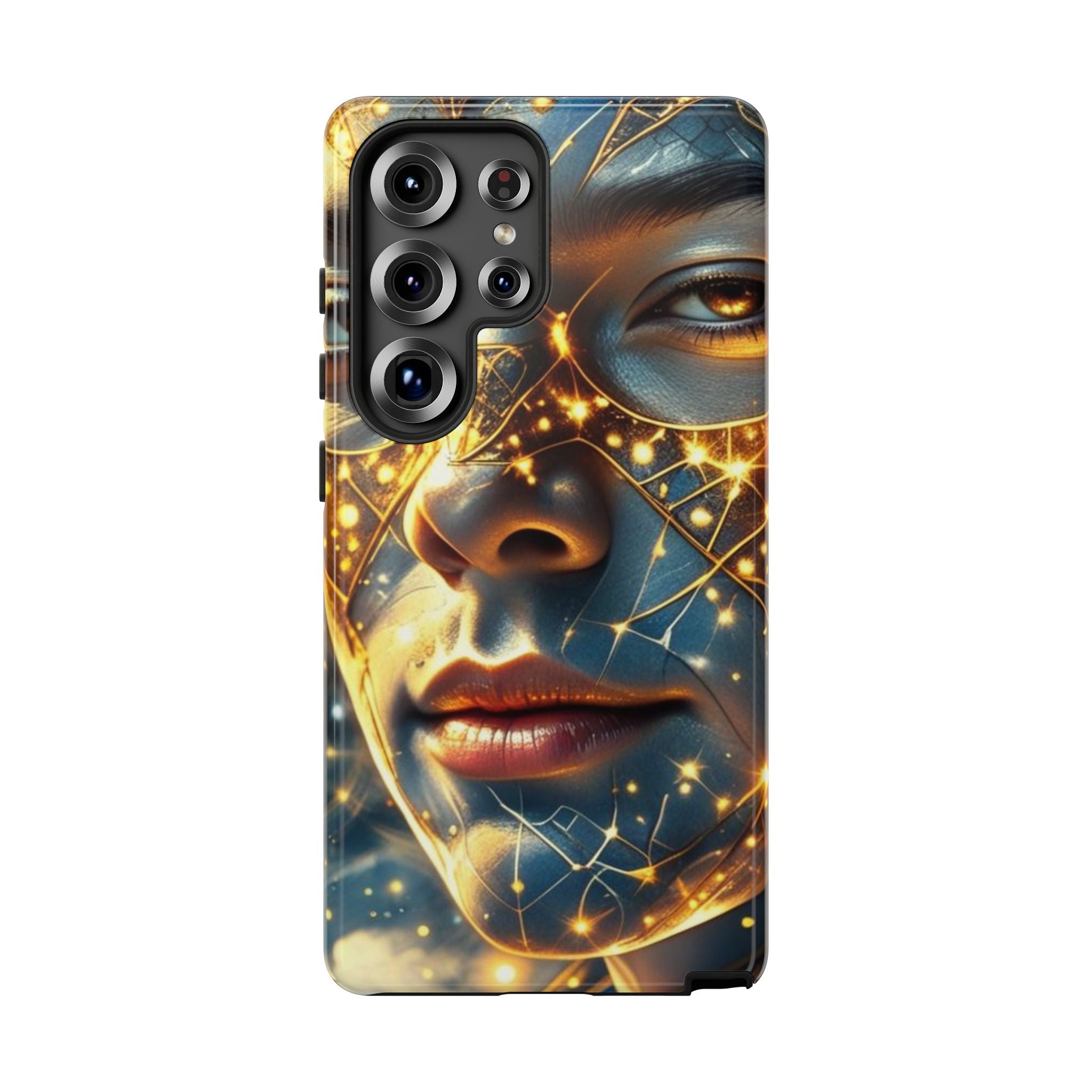 PRB Galactic Portrait Tough Case | Cosmic Face Phone Case, Starry Nebula Design by Printify