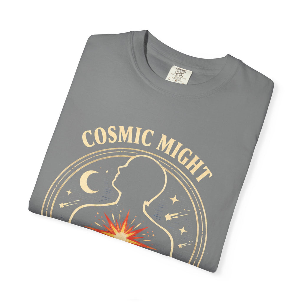 PRB Starforged Flex Cosmic Might T-Shirt — "Unleashed" Astral Heart Graphic Tee by Power Runs Black