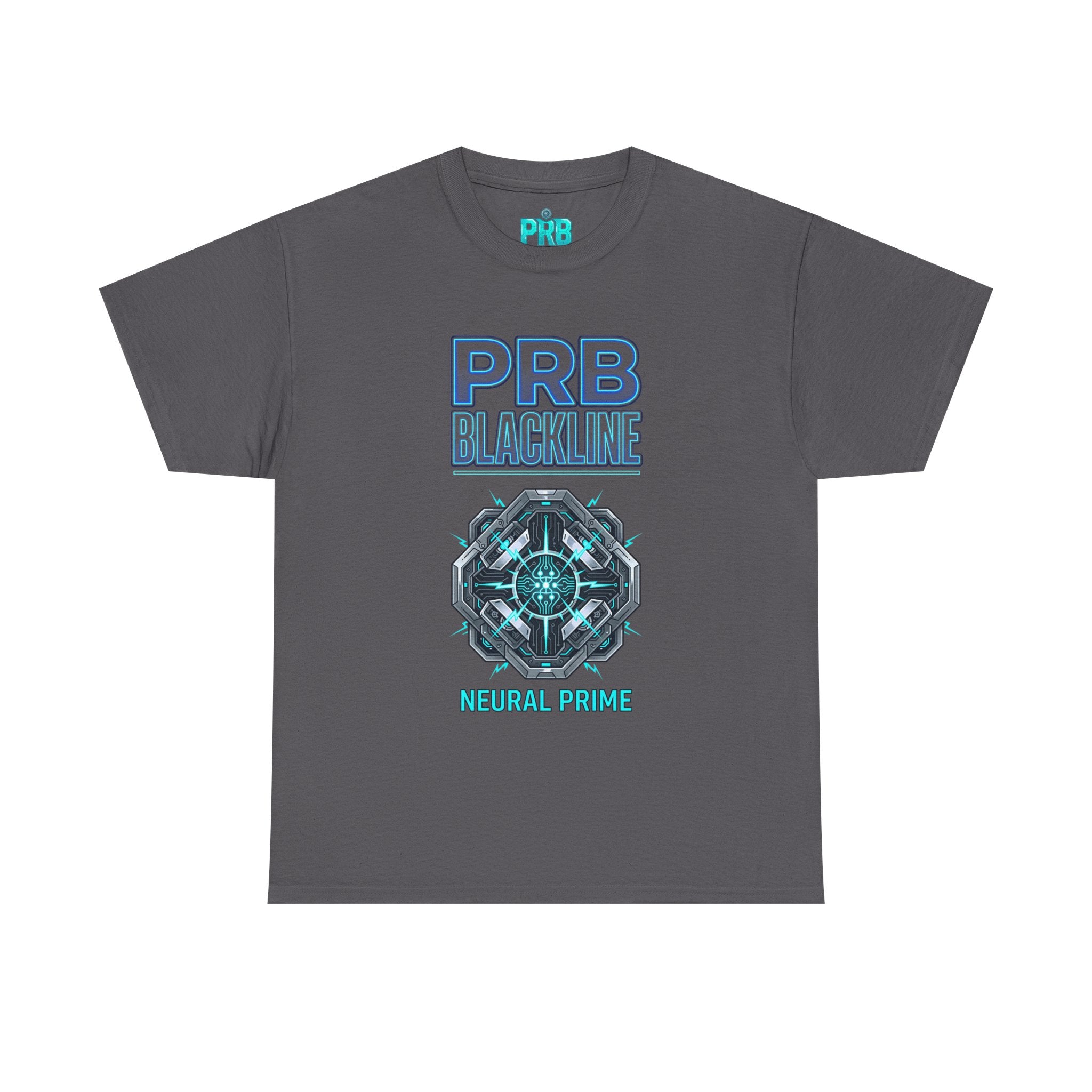 PRB Blackline Neural Prime Tech Tee — Futuristic Sci‑Fi Circuit Graphic T-Shirt by Printify