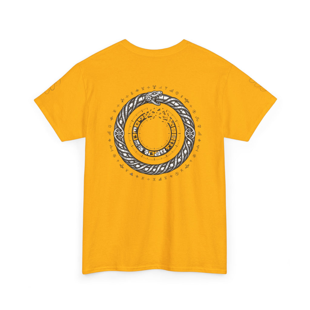 Power Runs Black — "The Agenda of the Arch" Retro TV Ouroboros Graphic Tee by Printify