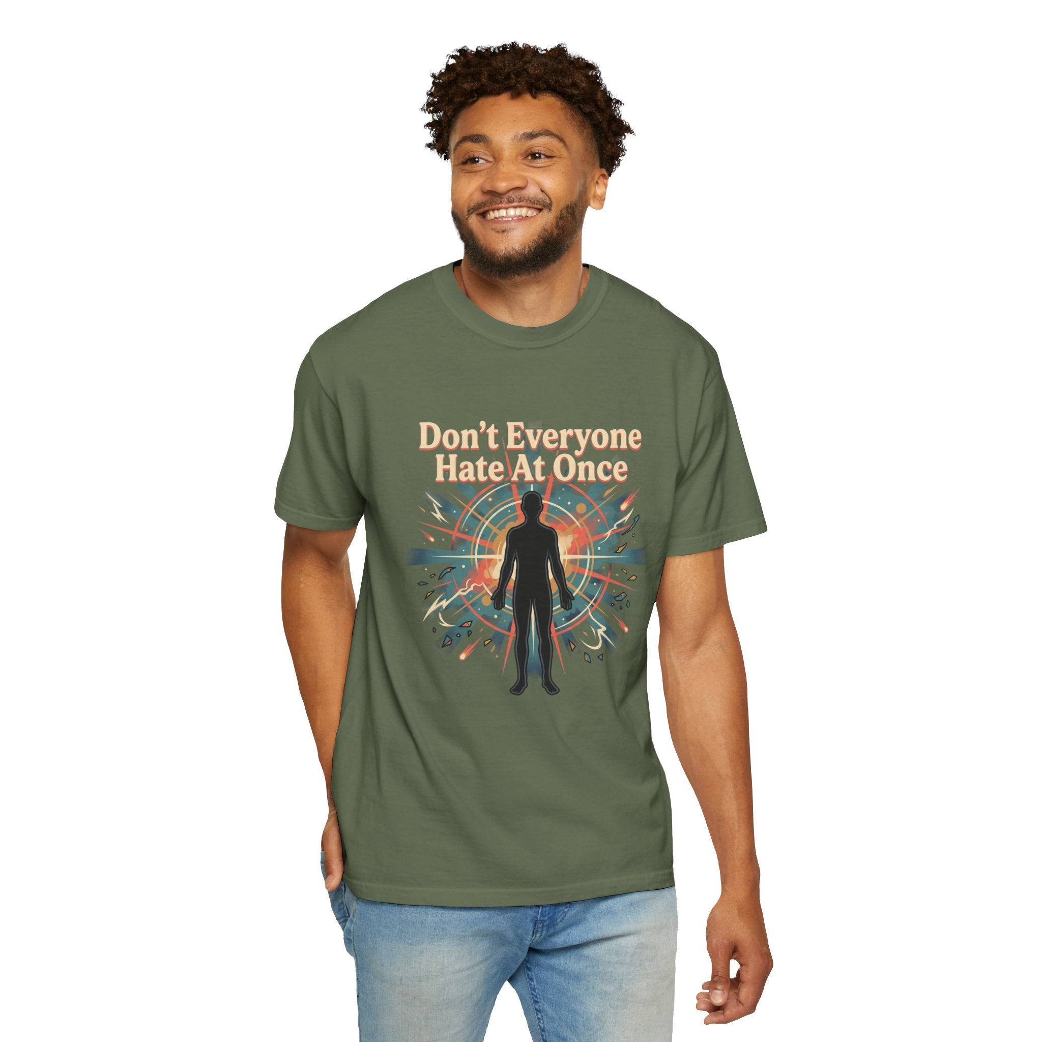 Power Runs Black Don't Everyone Hate Me Once" Retro Silhouette Graphic Tee by Printify