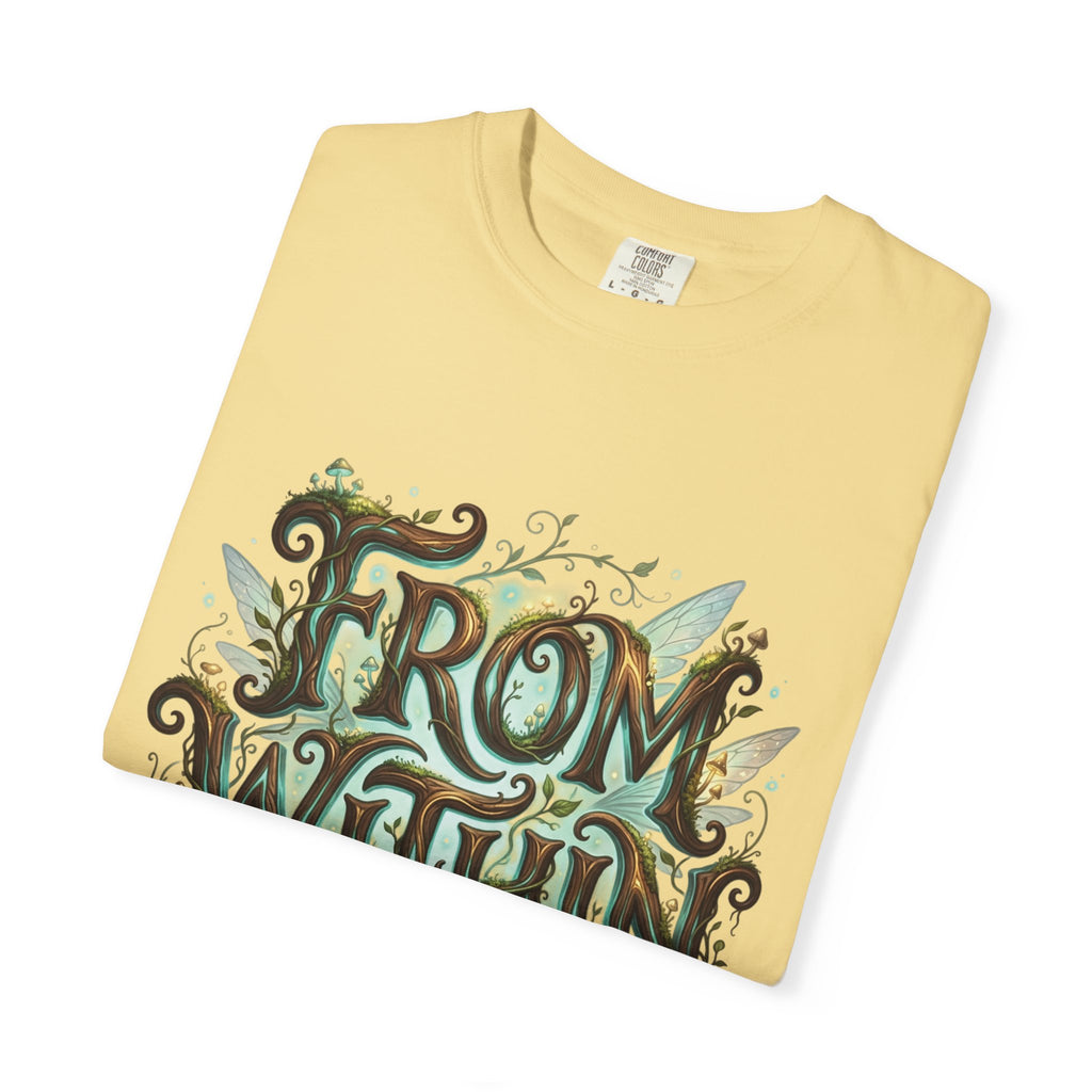 Power Runs Black PRB From Within T-shirt | Nature Typography Forest Illustration by Printify