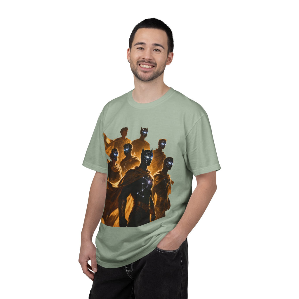 PRB Cosmic Heroes Graphic Tee (Golden Cloaks & Starry Faces) by Power Runs Black