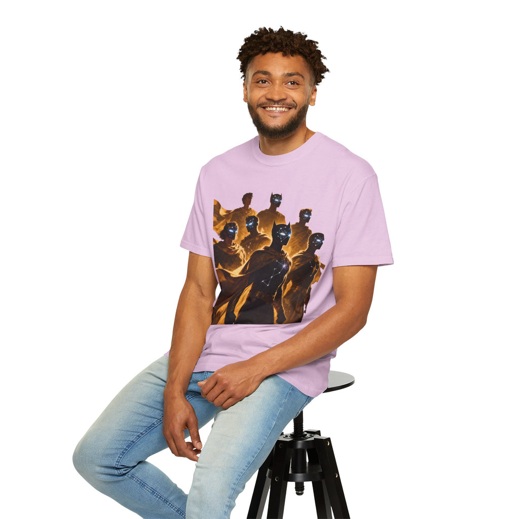 PRB Cosmic Heroes Graphic Tee (Golden Cloaks & Starry Faces) by Power Runs Black