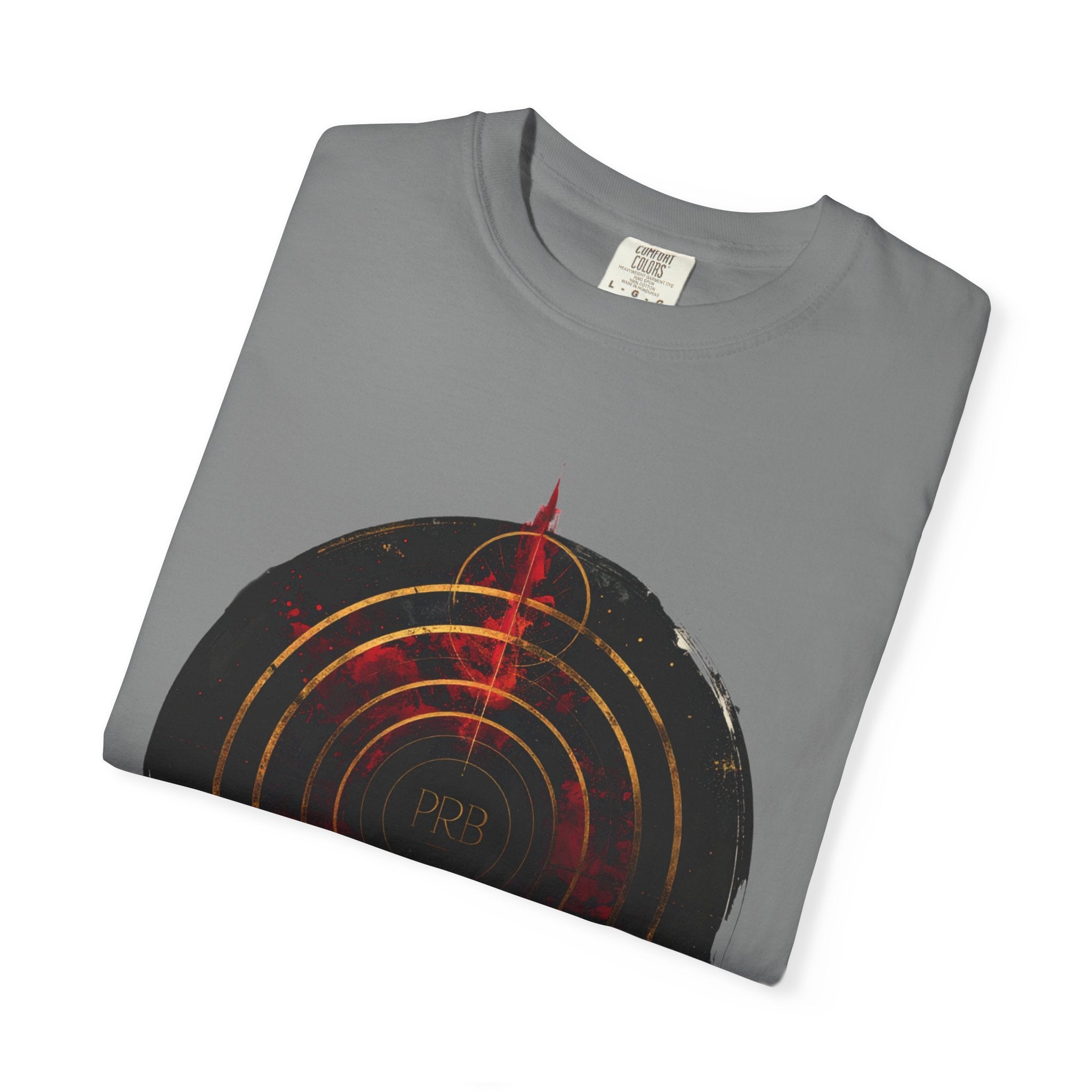 PRB Target Bullseye T-Shirt — Retro Circular Target Graphic Tee by Power Runs Black