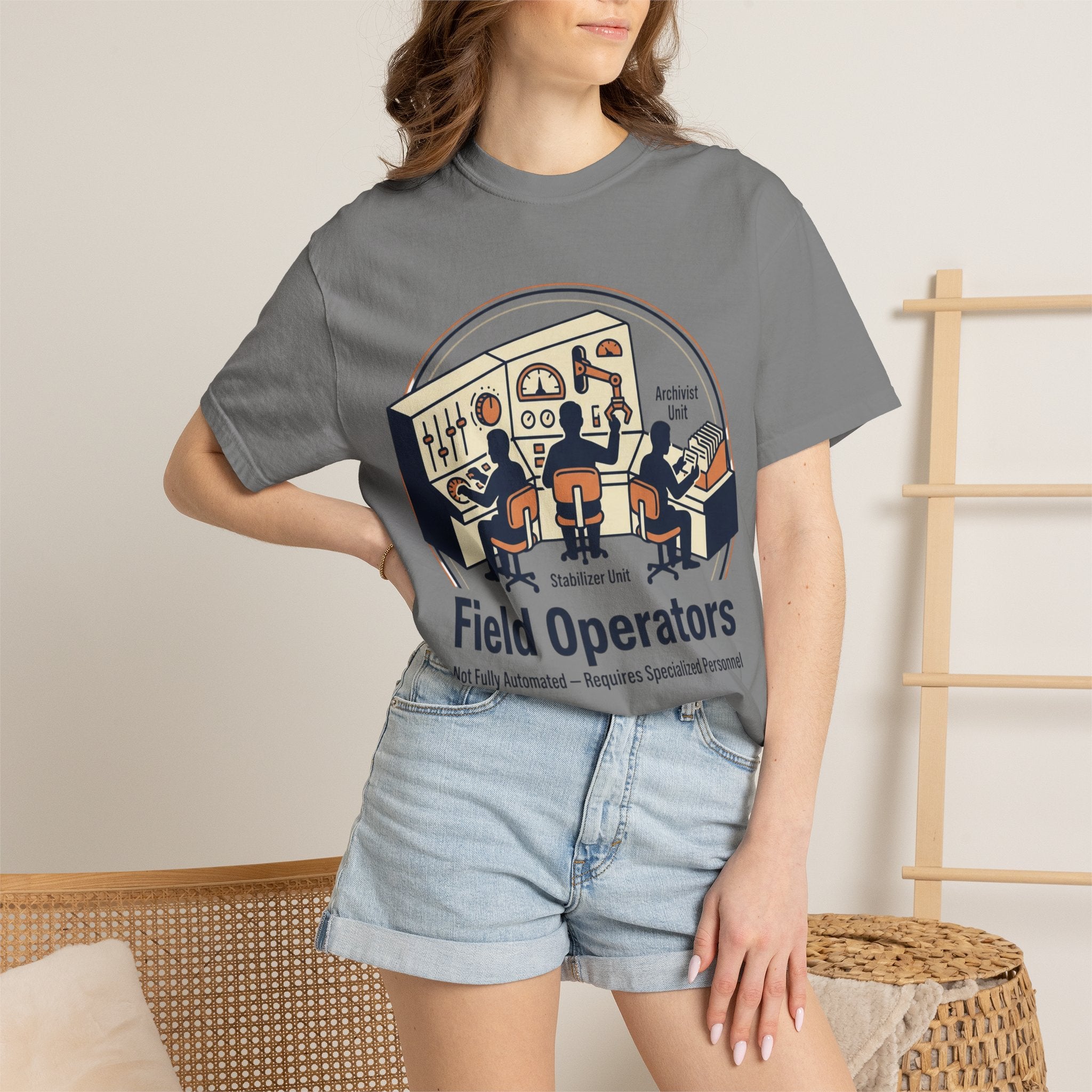 Power Runs Black PRB Field Operators T-Shirt — "Field Operators: Not Fully Automated — Requires Specialized Personnel" by Power Runs Black
