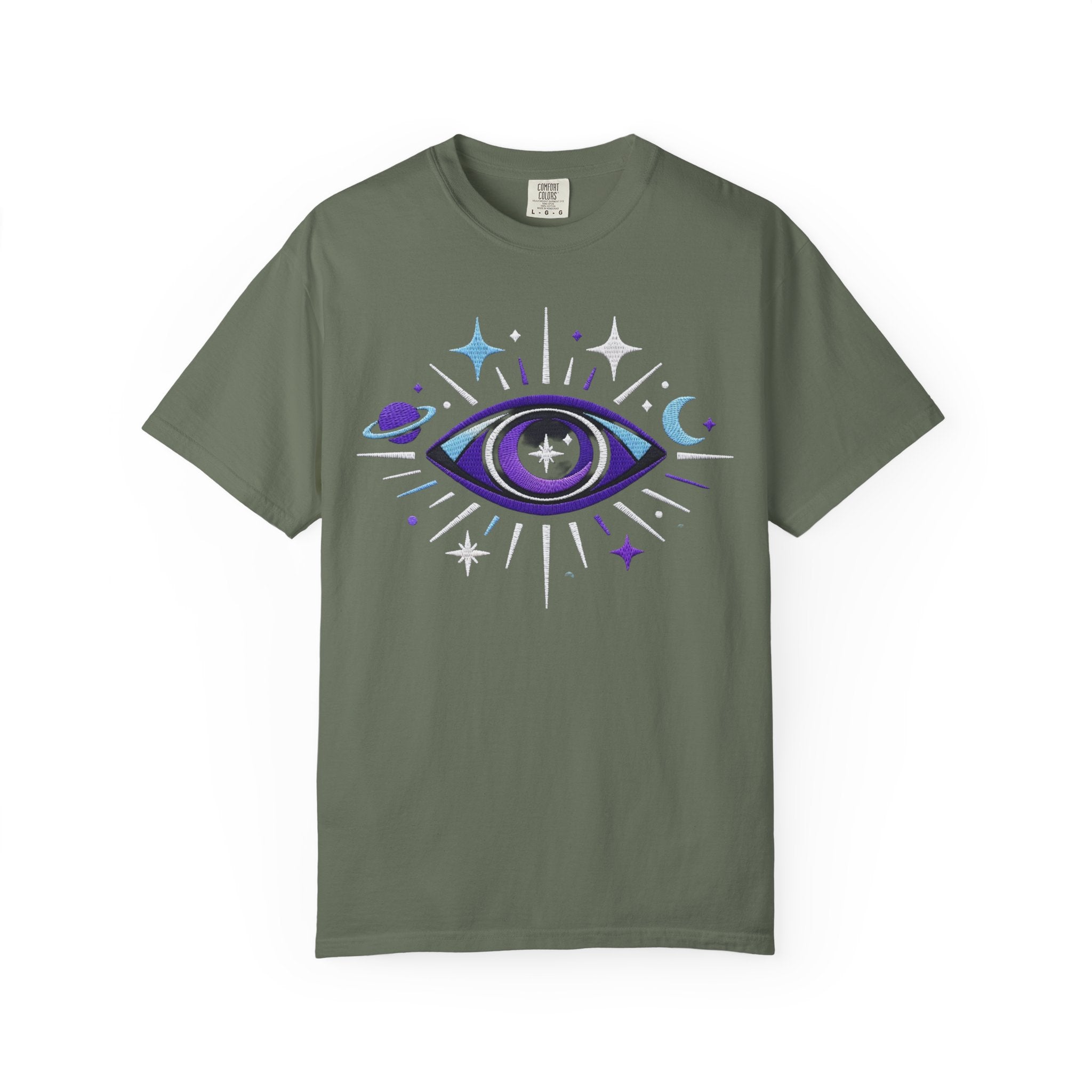 PRB Mystic All-Seeing Eye T-shirt | Cosmic Moon and Stars by Power Runs Black