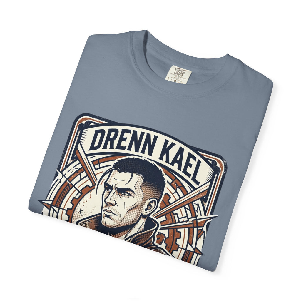 Power Runs Black PRB Drenn Kael Portrait T-Shirt — "Rebellion Twists the Axis" Graphic Tee by Printify