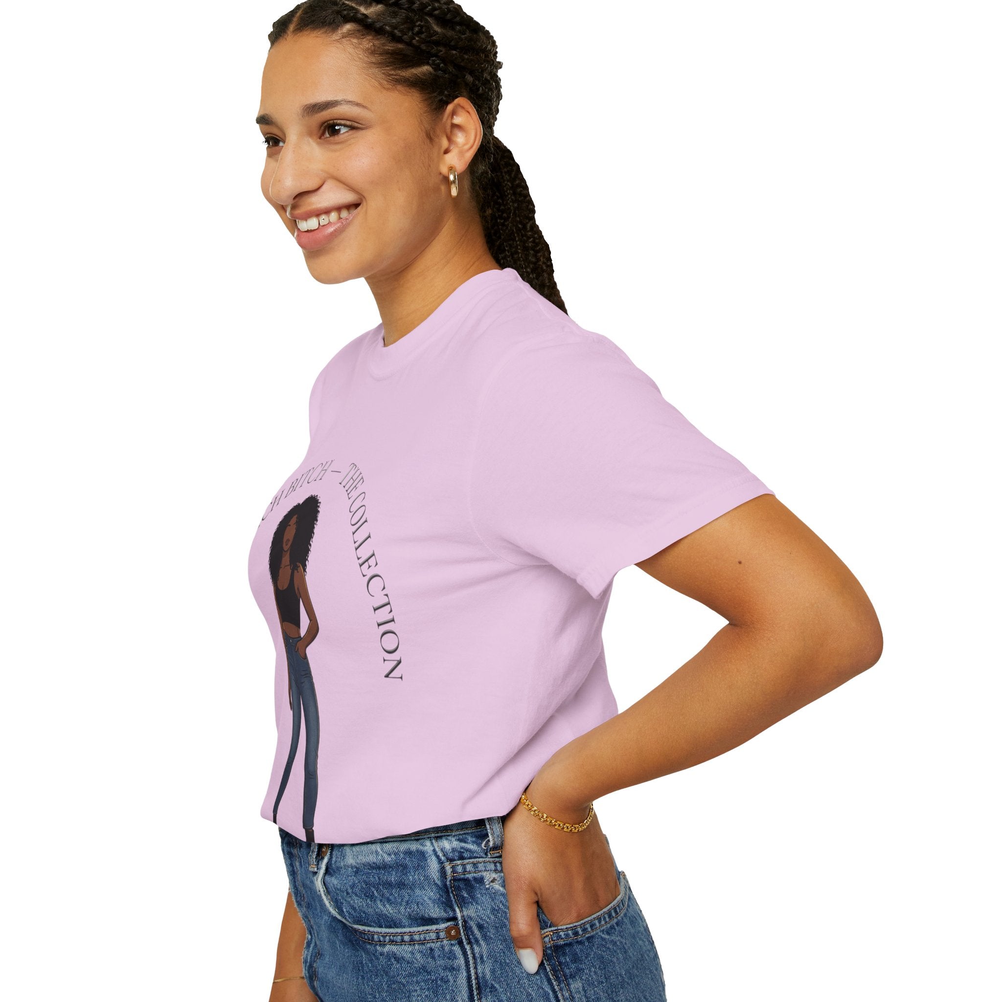 Pretty Rich Bitch The Collection by PRB Graphic Tee (Afro Curly Woman) by Power Runs Black