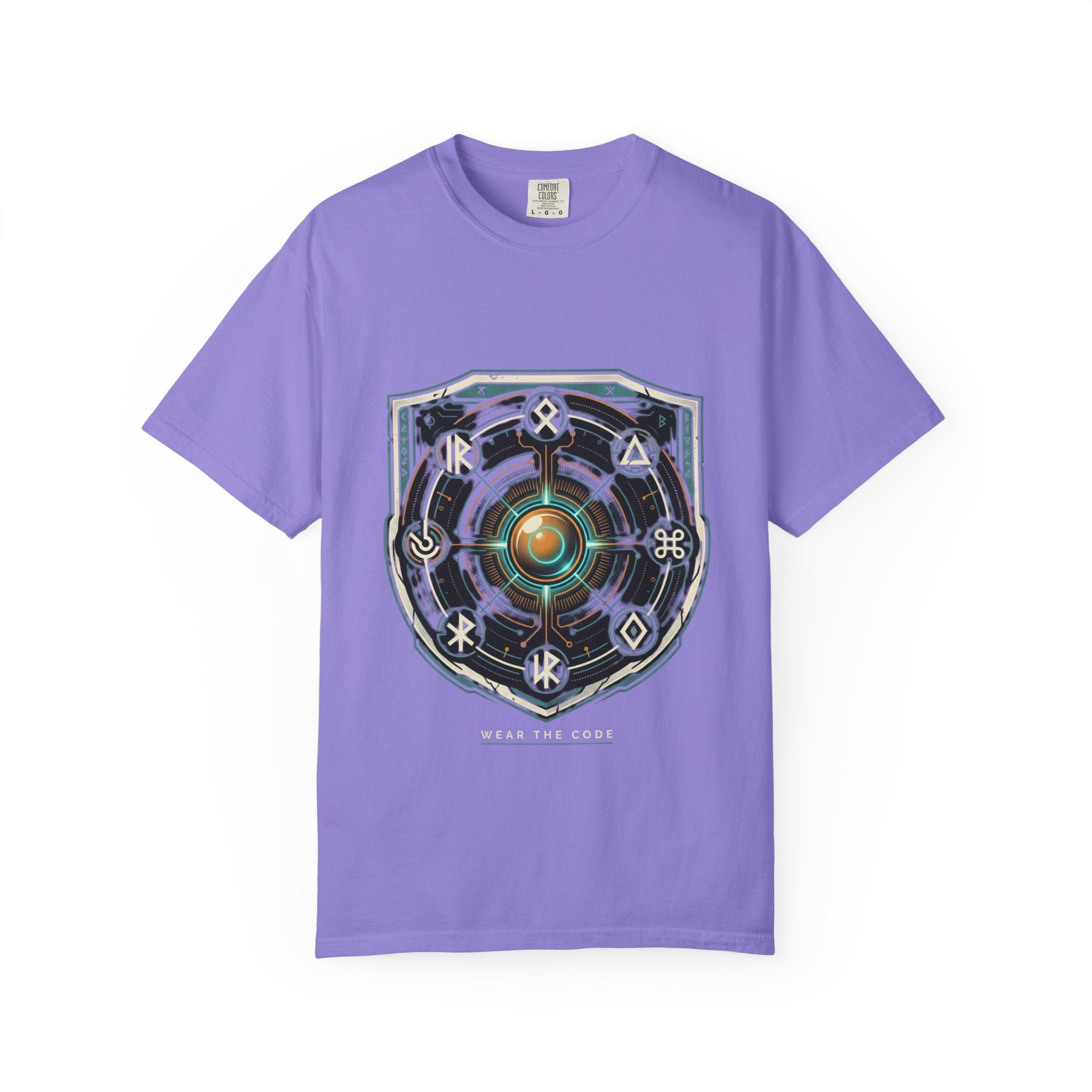 Power Runs Black PRB "Wear The Code" Mystic Shield T-Shirt — Geometric Sigil Graphic Tee by Power Runs Black