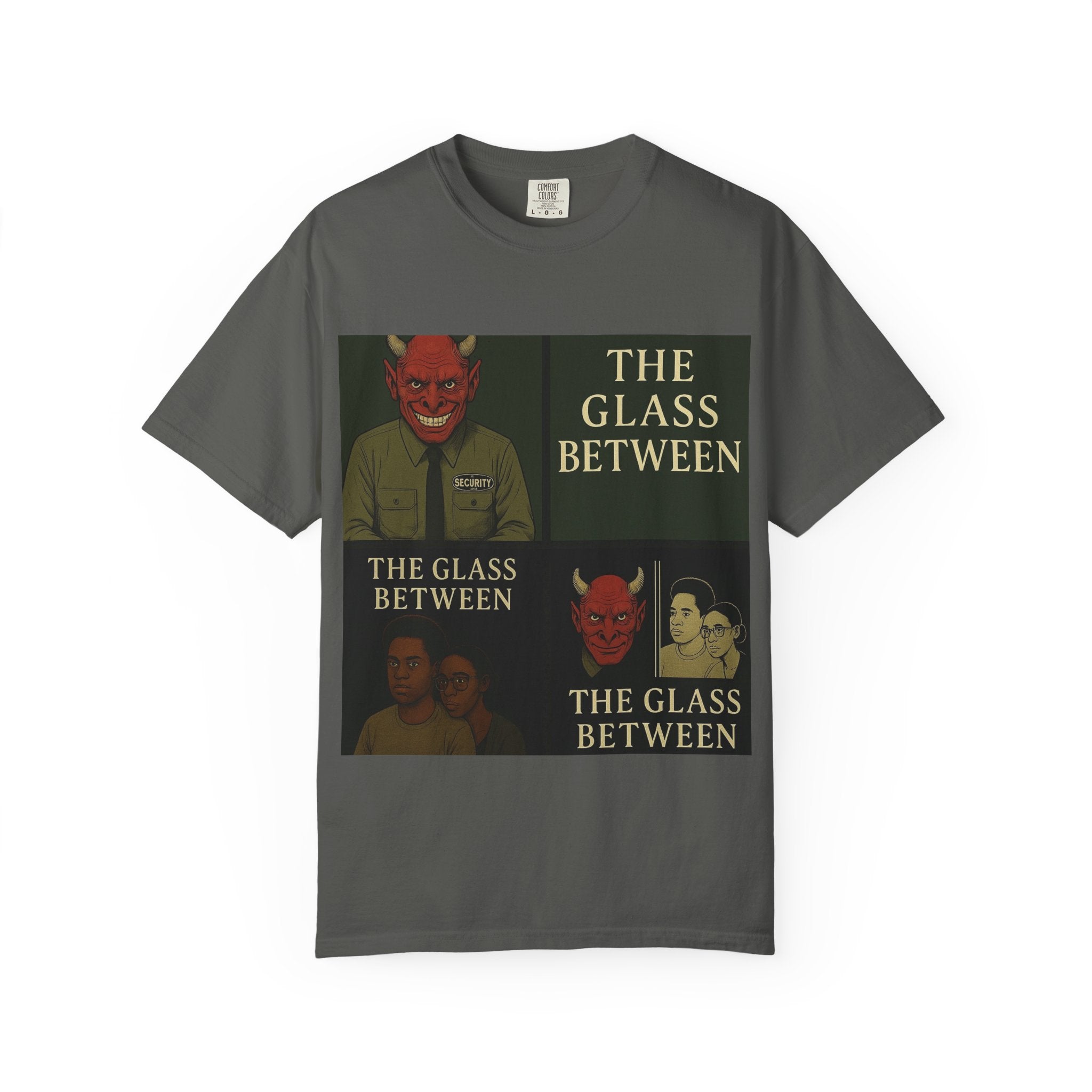 PRB The Glass Between Vintage Collage T-Shirt by Power Runs Black