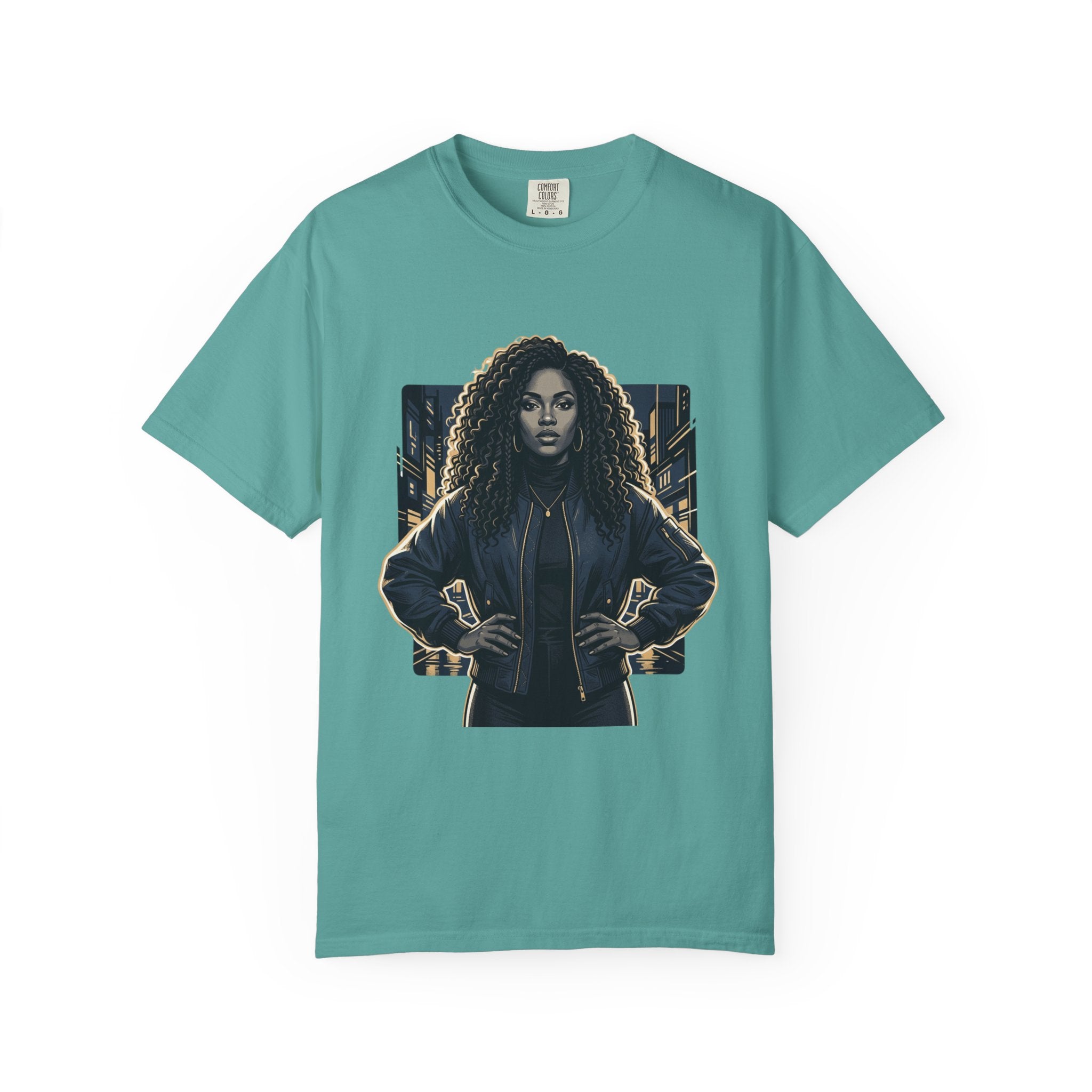 Pretty Rich Bitch The Collection by PRB T-Shirt — Bold Graphic Tee with Empowered Woman Portrait by Power Runs Black