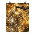 PRB Archeon Kin Cosmic Figure Matte Vertical Poster | Spiritual Abstract Art by Power Runs Black