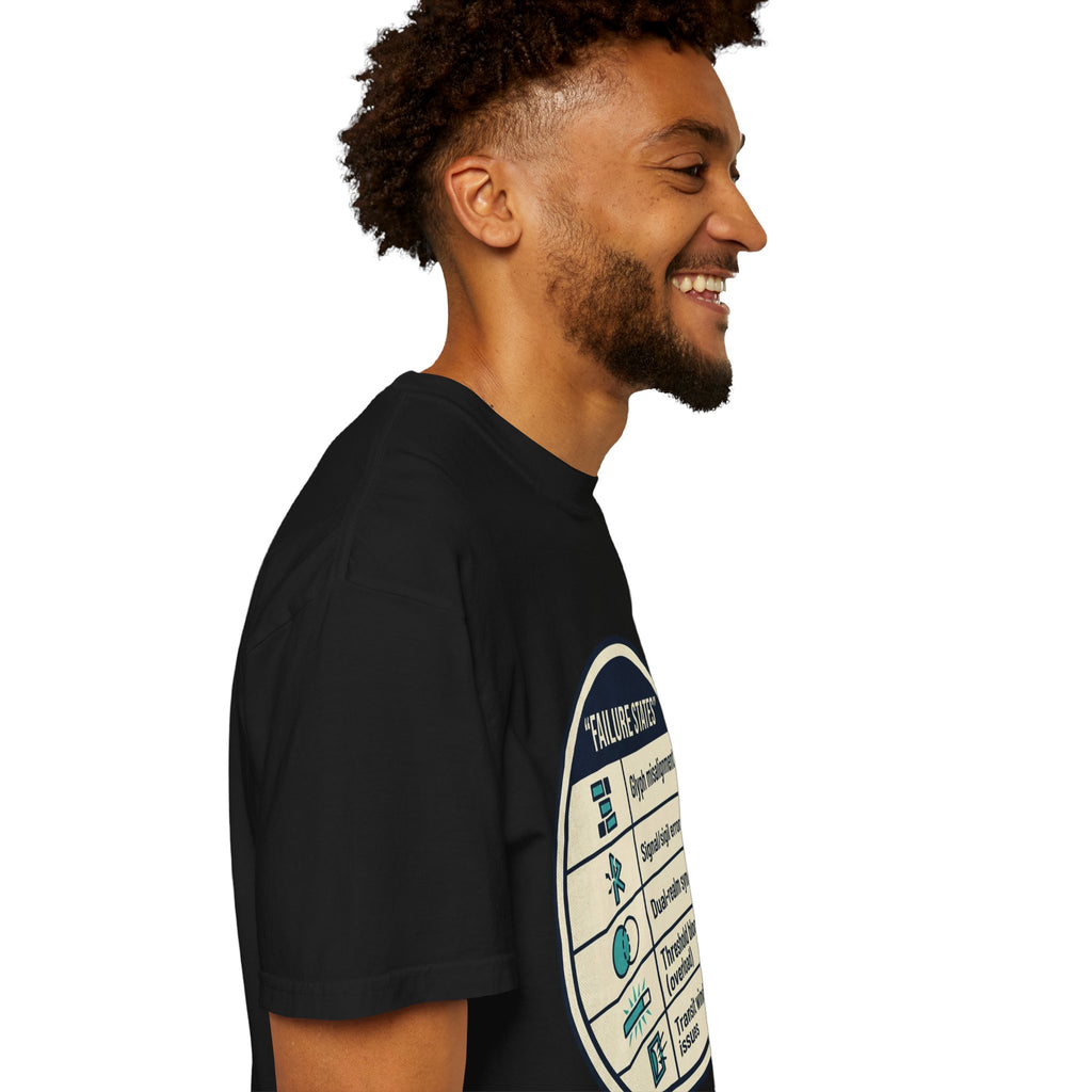 Power Runs Black PRB Failure States T-Shirt — Sci‑Fi Status Badge Graphic Tee by Printify