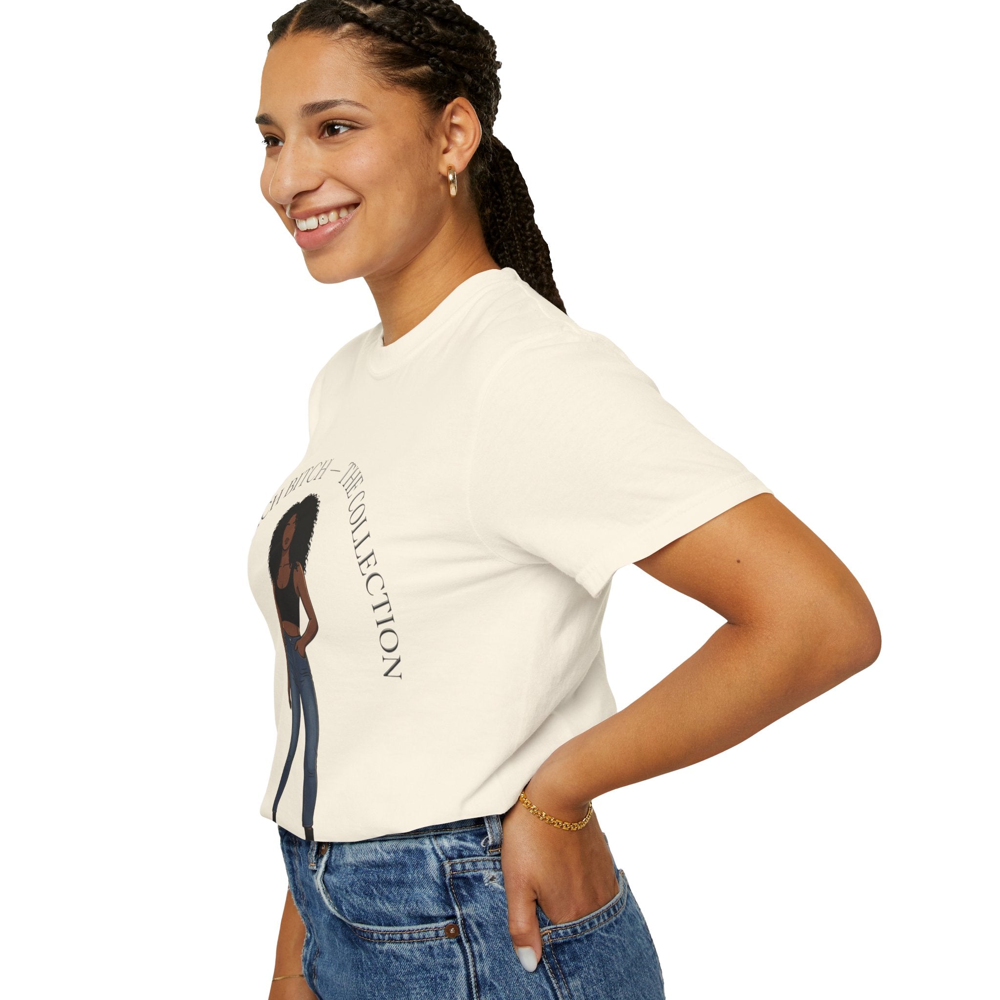Pretty Rich Bitch The Collection by PRB Graphic Tee (Afro Curly Woman) by Power Runs Black