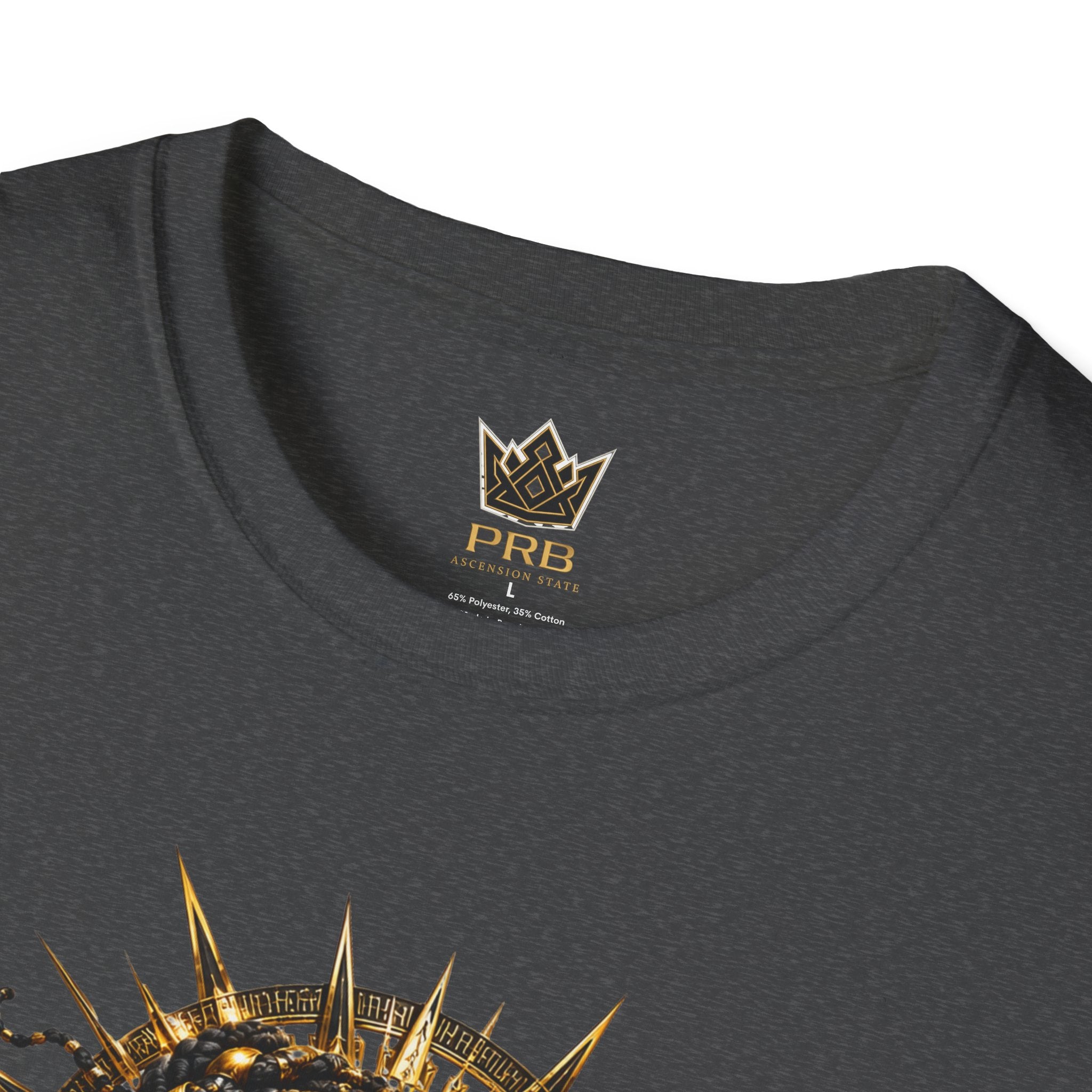 Power Runs Black PRB | Black Woman Portrait, Gold Accents Panther Graphics T by Power Runs Black