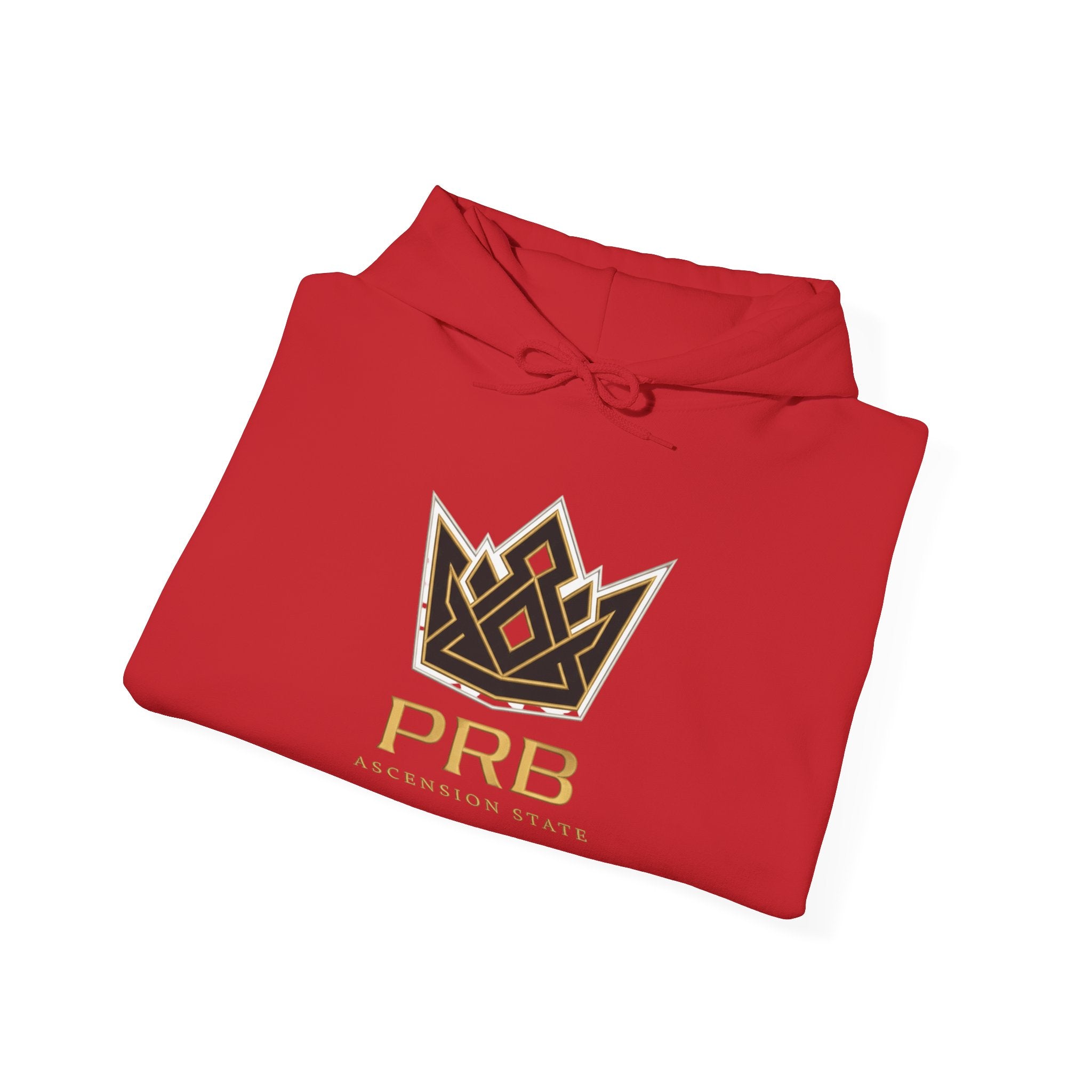 Power Runs Black PRB Logo Hoodie — Ascension State Crown Design by Printify