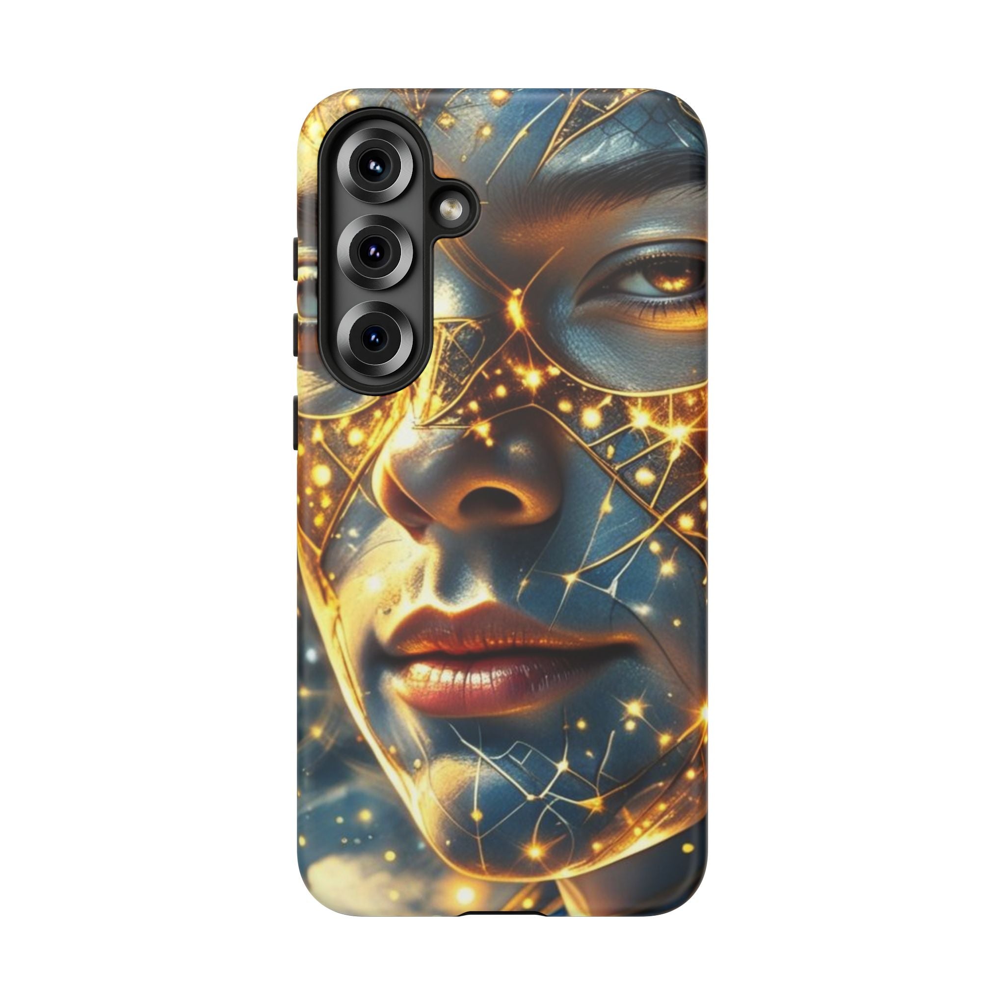 PRB Galactic Portrait Tough Case | Cosmic Face Phone Case, Starry Nebula Design by Printify