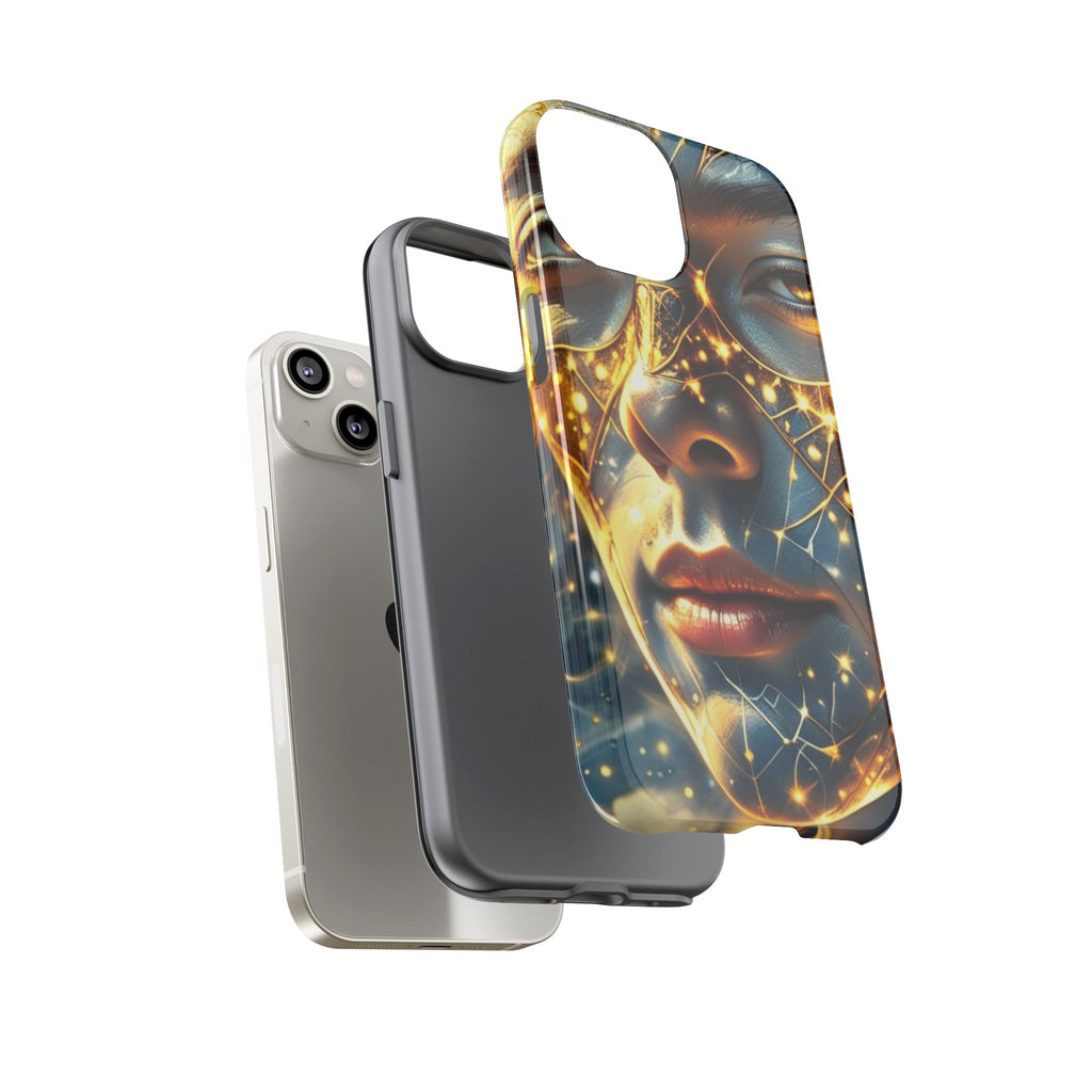 PRB Galactic Portrait Tough Case | Cosmic Face Phone Case, Starry Nebula Design by Printify