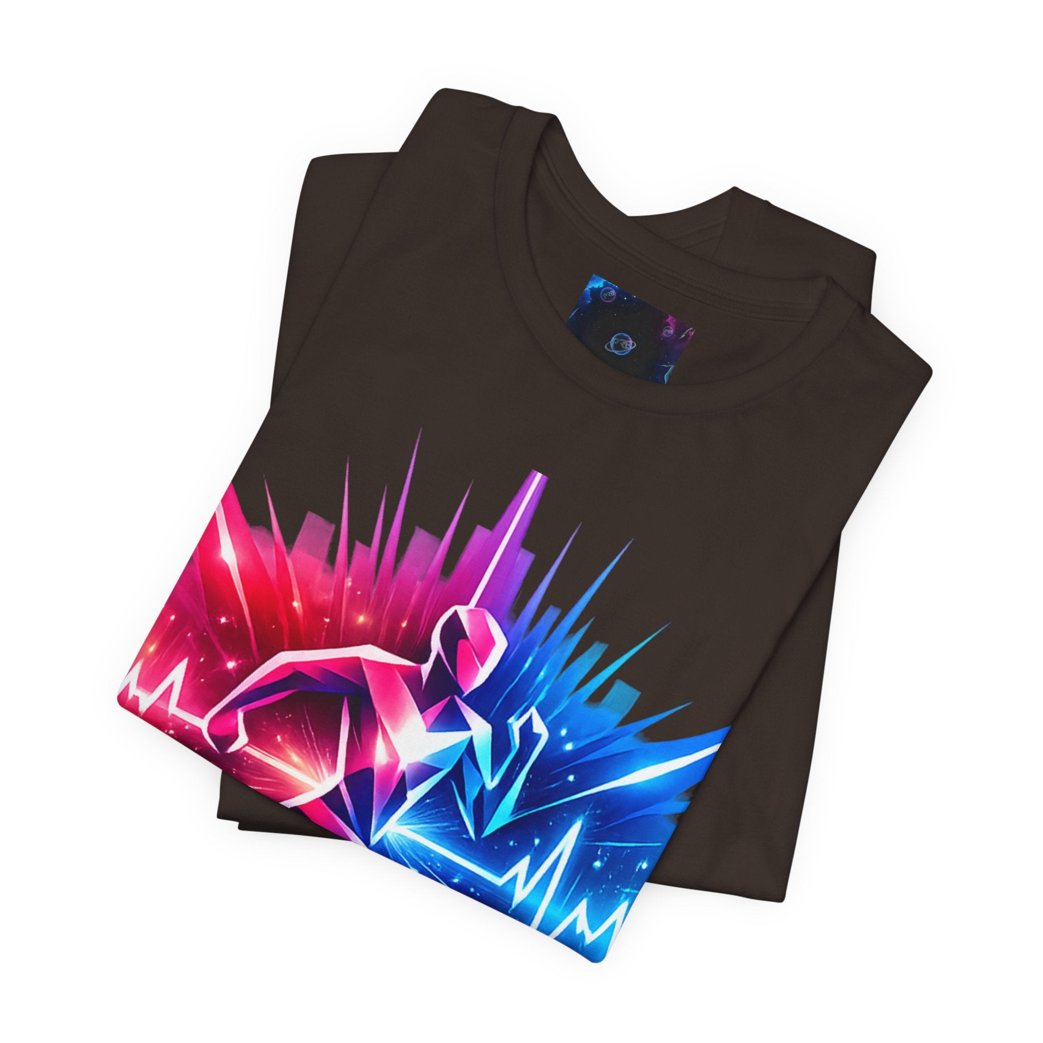 Power Runs Black PRB Running Pulse Graphic Tee — Neon Runner Heartbeat Sports T‑Shirt by Power Runs Black