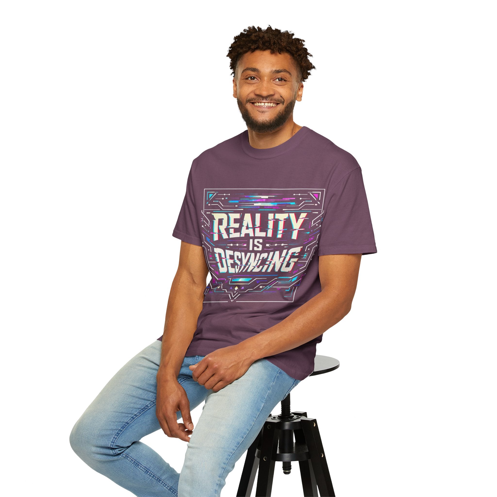 Power Runs Black PRB Glitchy Pastel "Reality Is Desyncing" T-Shirt by Power Runs Black