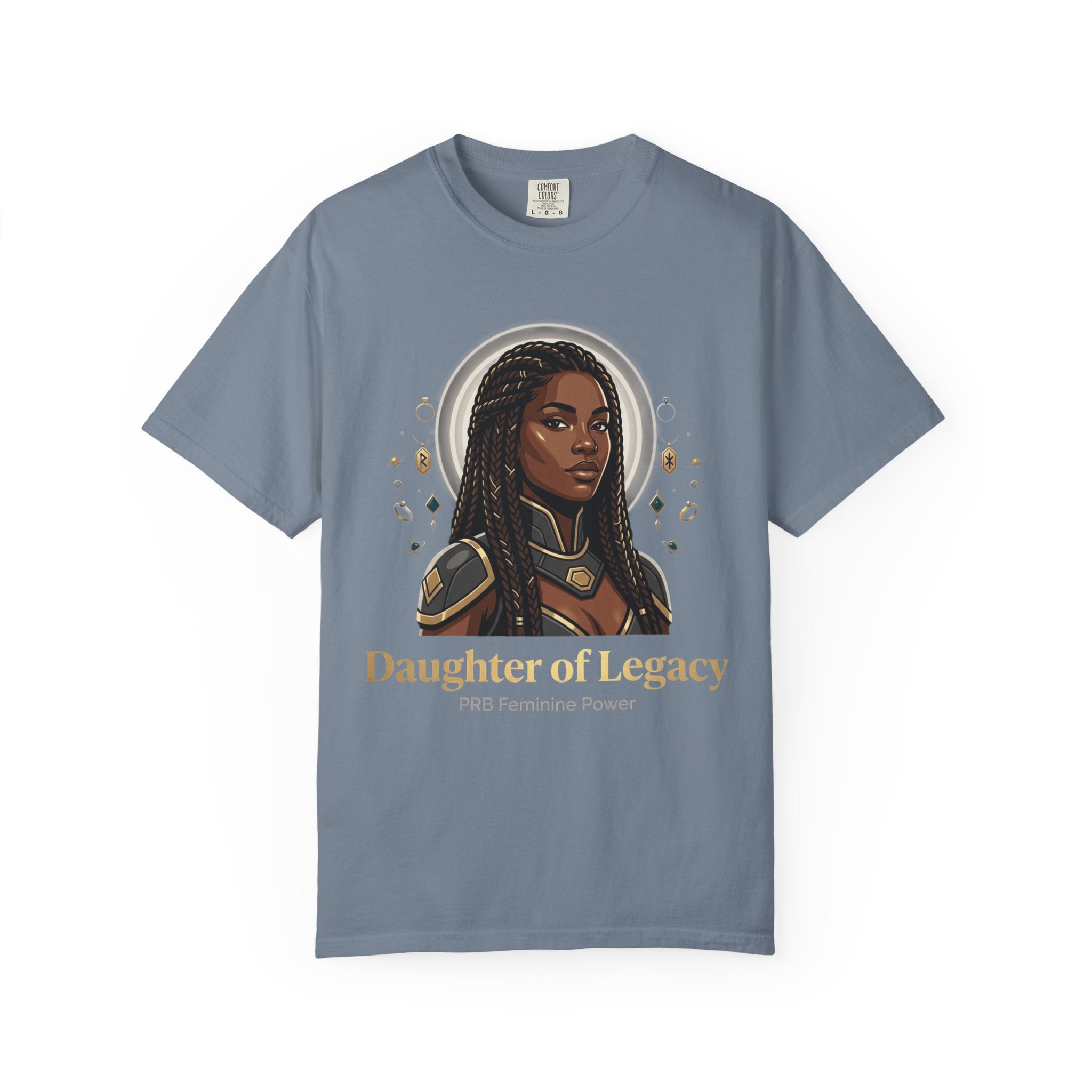 PRB Daughter of Legacy Graphic T-Shirt | Afrocentric Heroine Portrait Tee by Printify