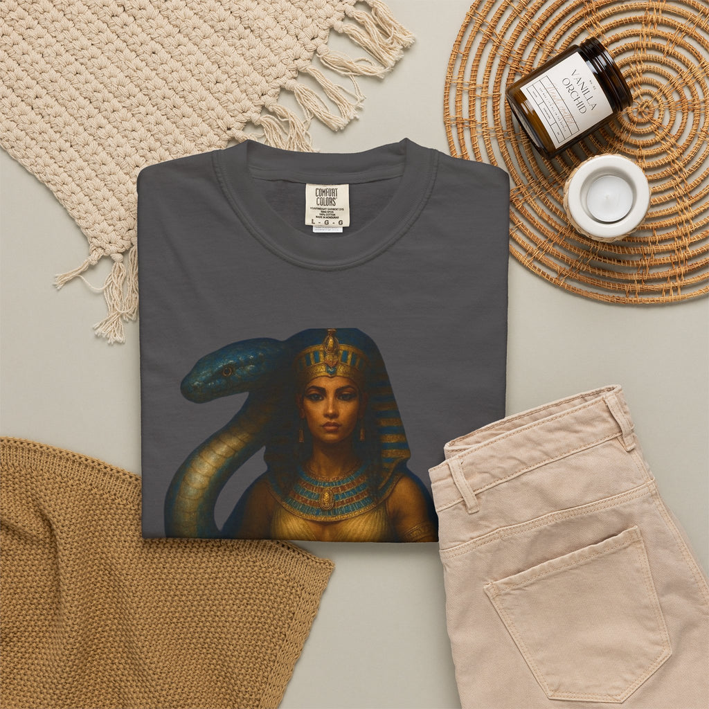 PRB Egyptian Goddess with Snake T-Shirt | Pharaoh Serpent Art Tee by Power Runs Black