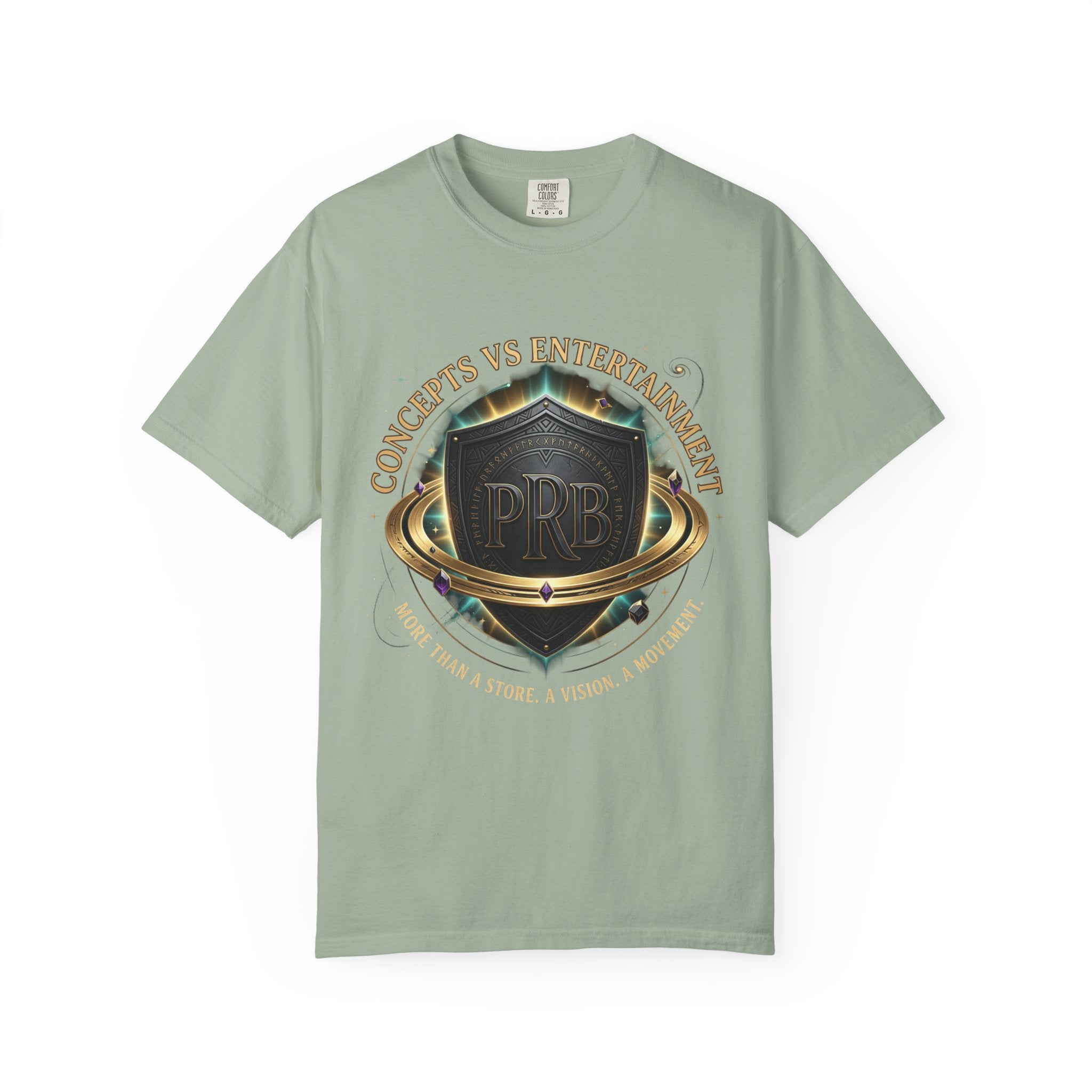 Concepts VS Entertainment Emblem Graphic T-Shirt | Heraldic Crest Tee by Printify