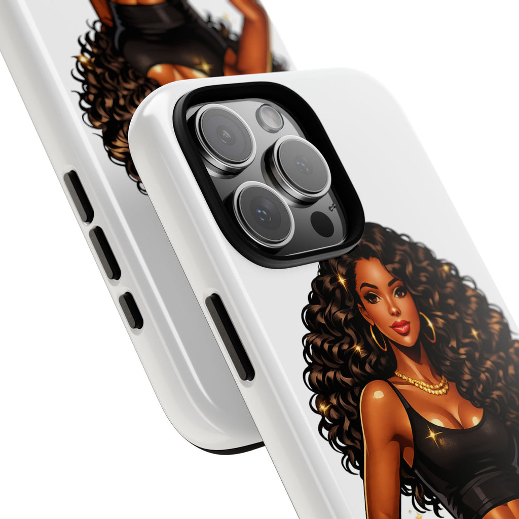 Pretty Rich Bitch by PRB Curly Hair Phone Case by Printify
