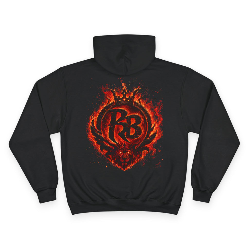 Power Runs Black logo hoodie | Flame crest design by Power Runs Black