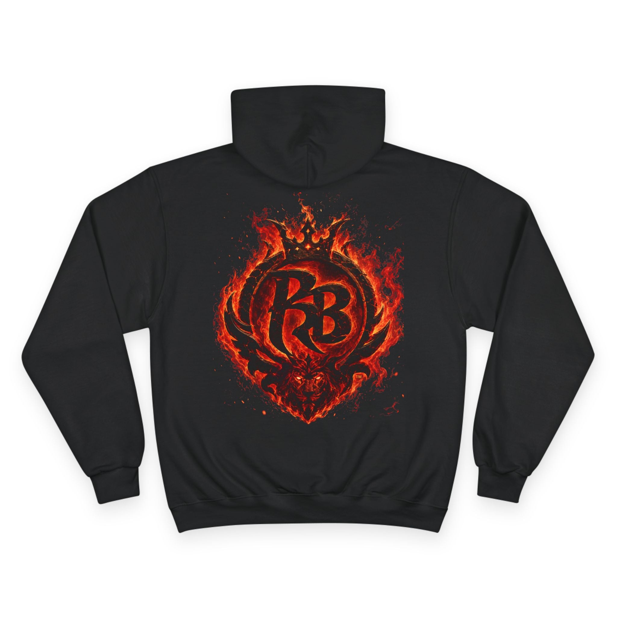 Power Runs Black logo hoodie | Flame crest design by Power Runs Black