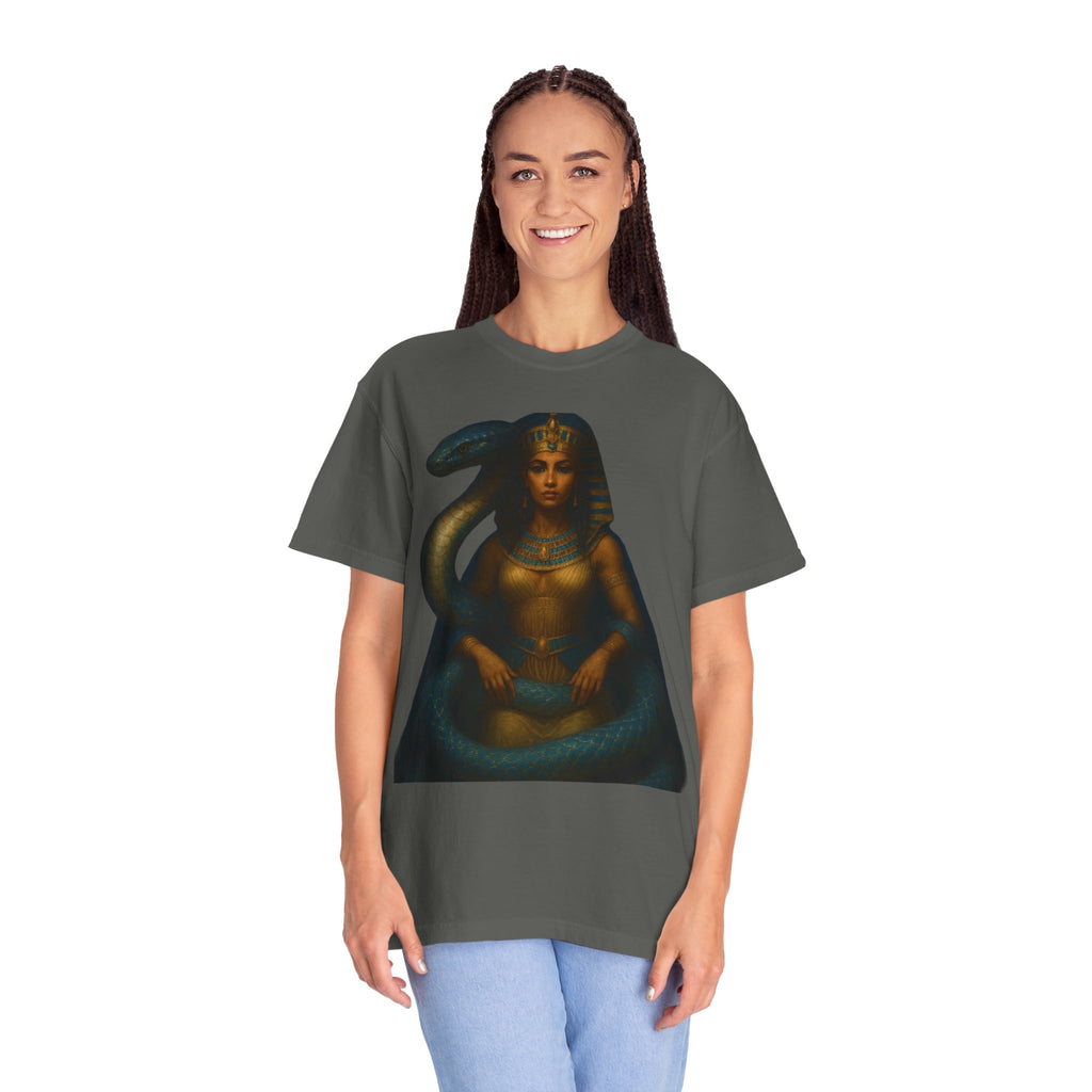 PRB Egyptian Goddess with Snake T-Shirt | Pharaoh Serpent Art Tee by Power Runs Black